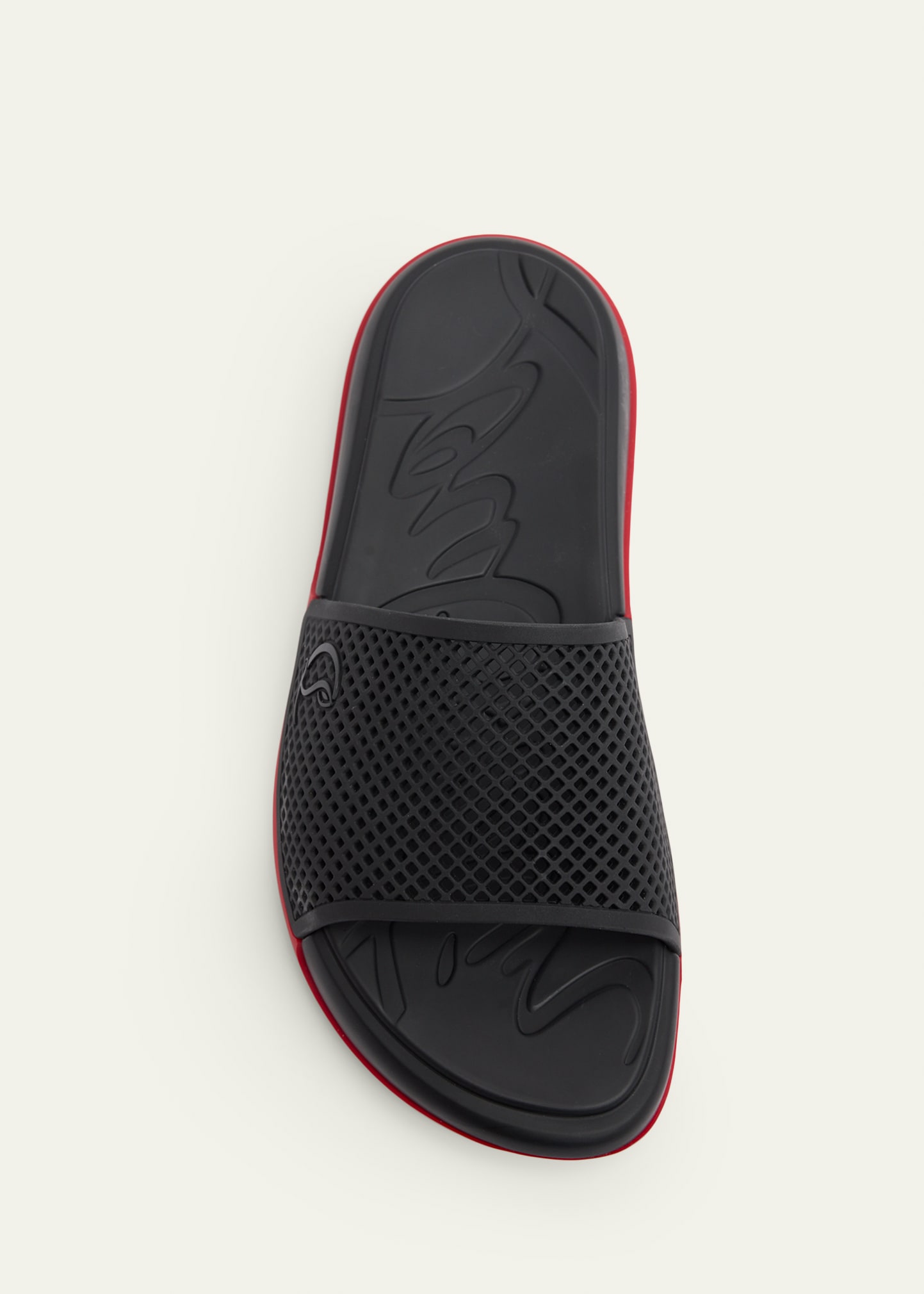 Christian Louboutin Men's Easy Breezy Rubber Slides - Bergdorf Goodman