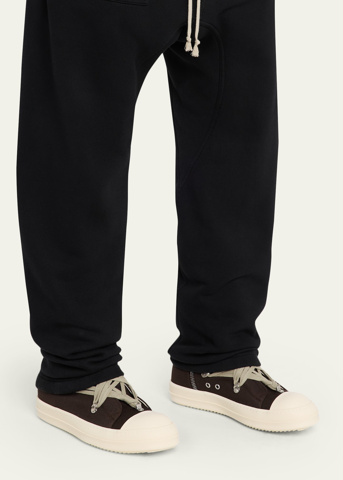 DRKSHDW RICK OWENS Men's Megalace Sneaks Denim Side-Zip High-Top