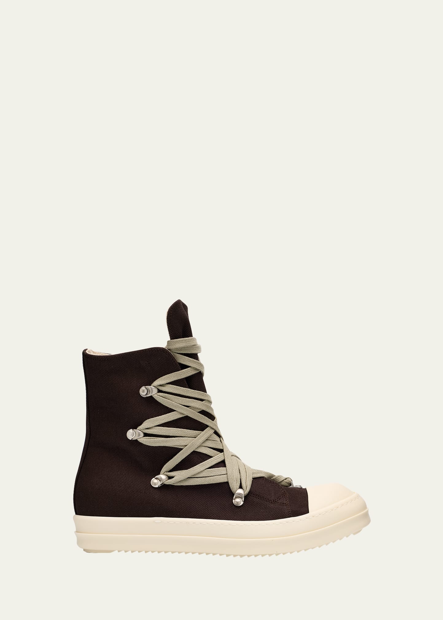 DRKSHDW RICK OWENS Men's Megalace Sneaks Denim Side-Zip High-Top