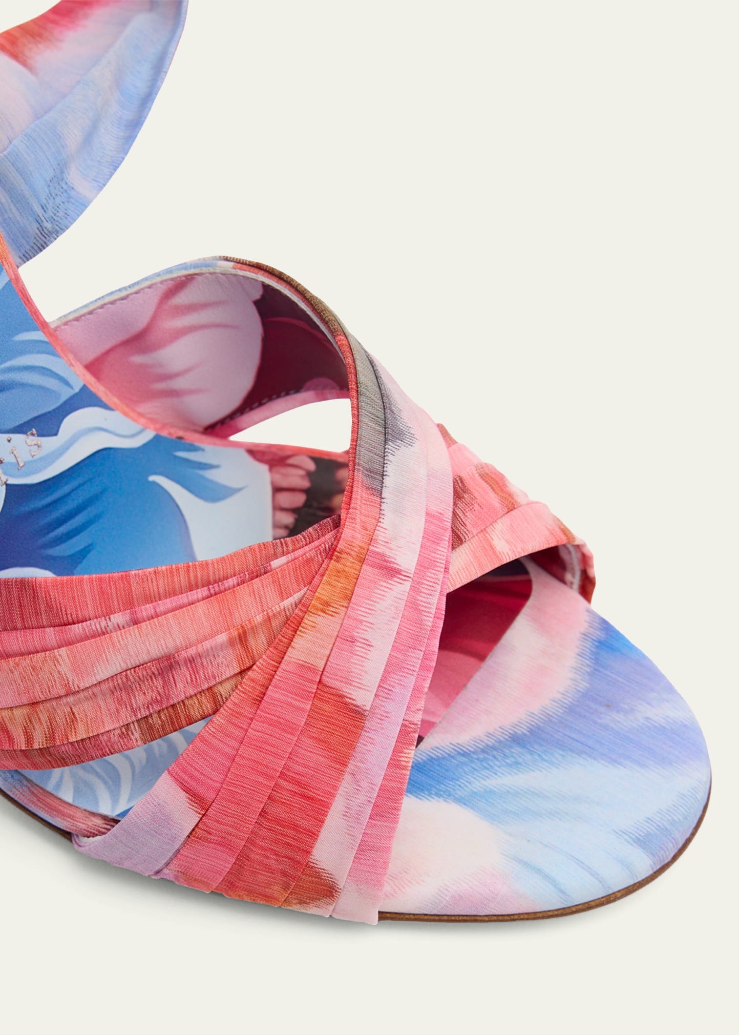 Christian Louboutin 100mm Affabula Floral Lace-Up Sandals