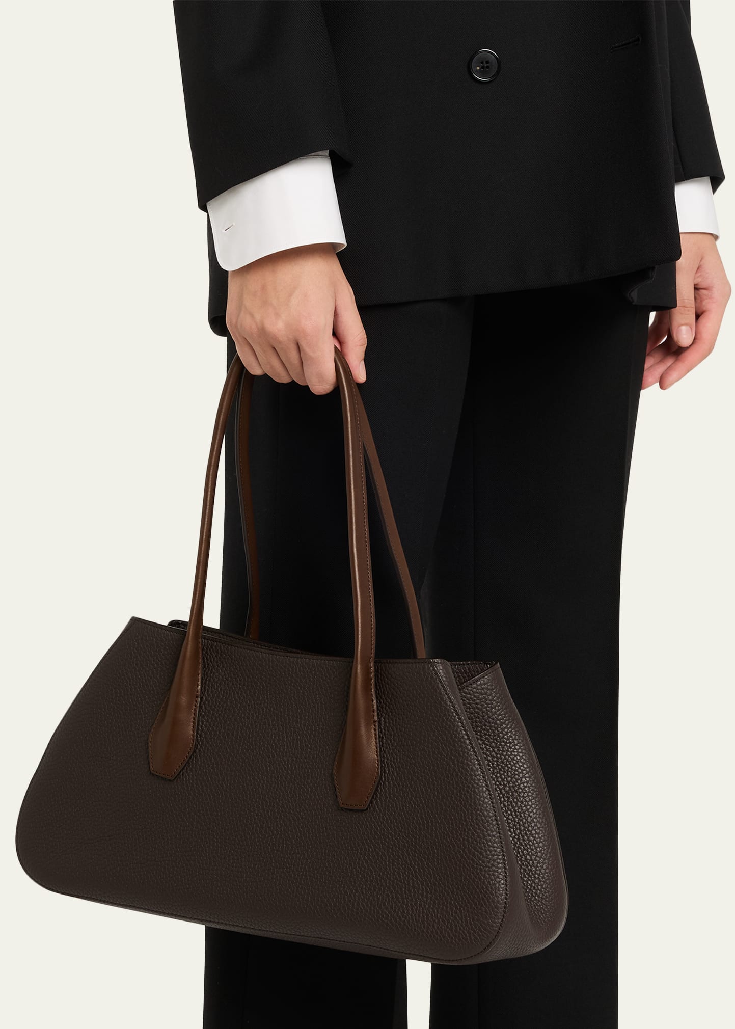Alger Geometric Shoulder Bag in Leather
