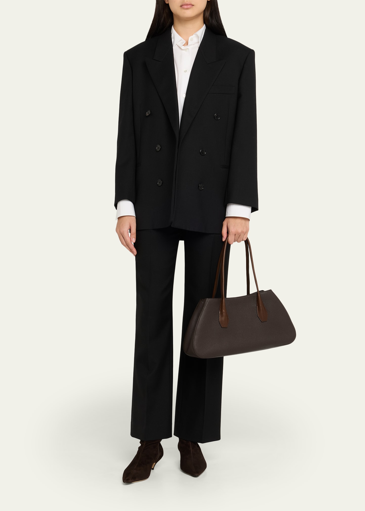 Alger Geometric Shoulder Bag in Leather