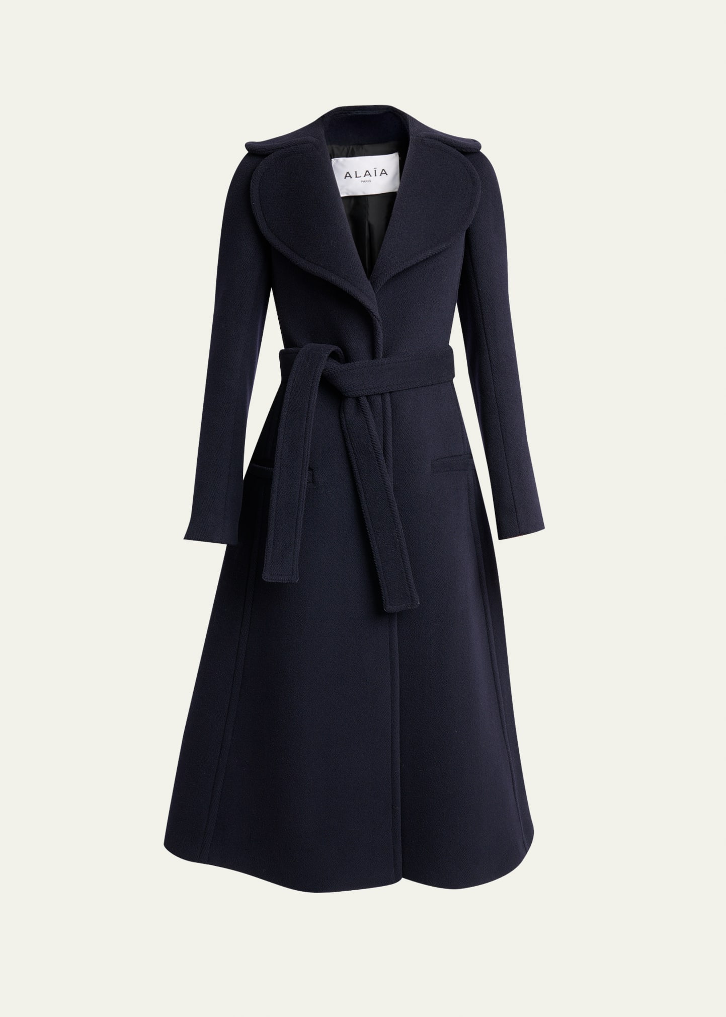 ALAIA Cinched Wool Coat - Bergdorf Goodman