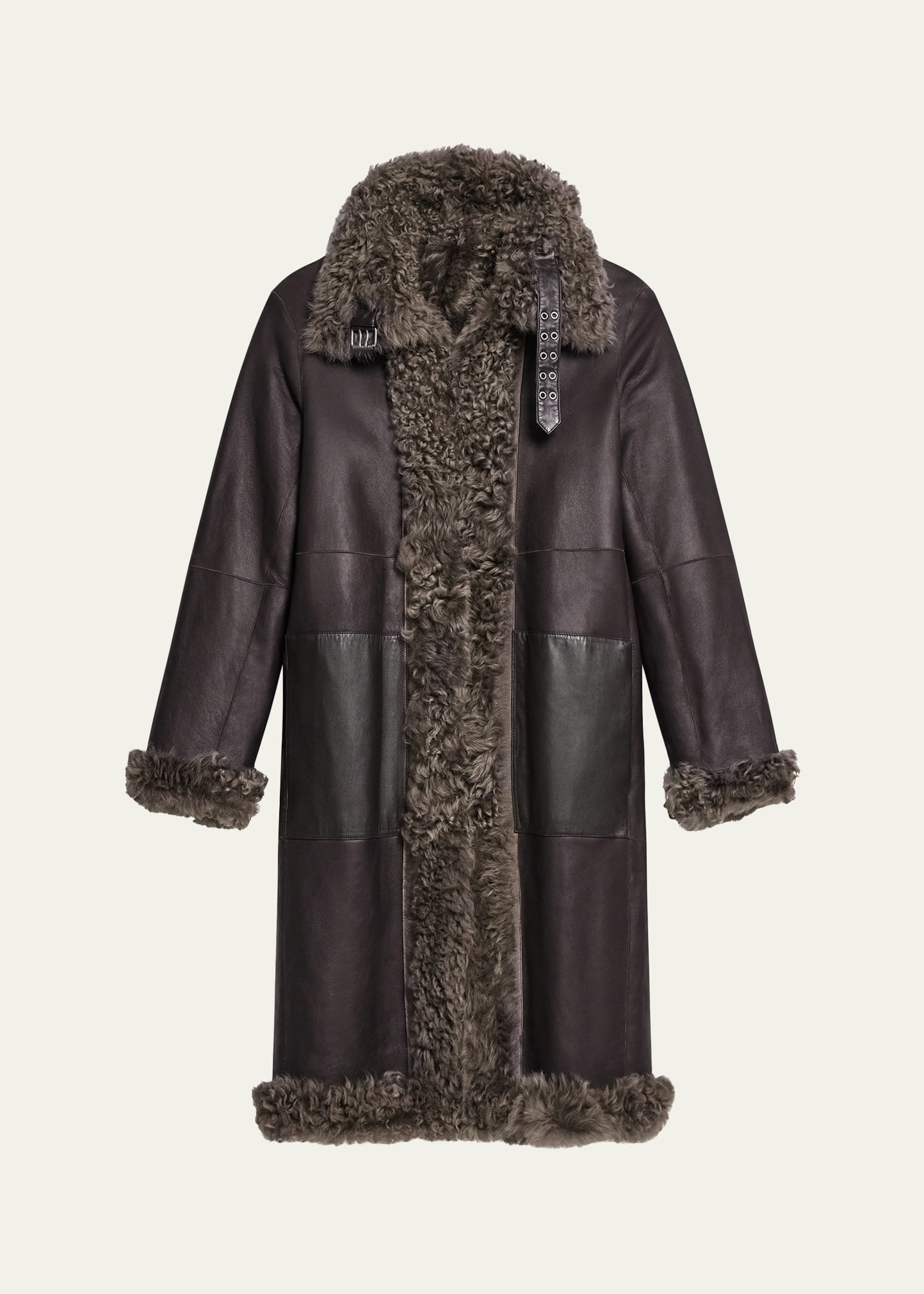 Helmut Lang Reversible Curly Shearling Coat - Bergdorf Goodman