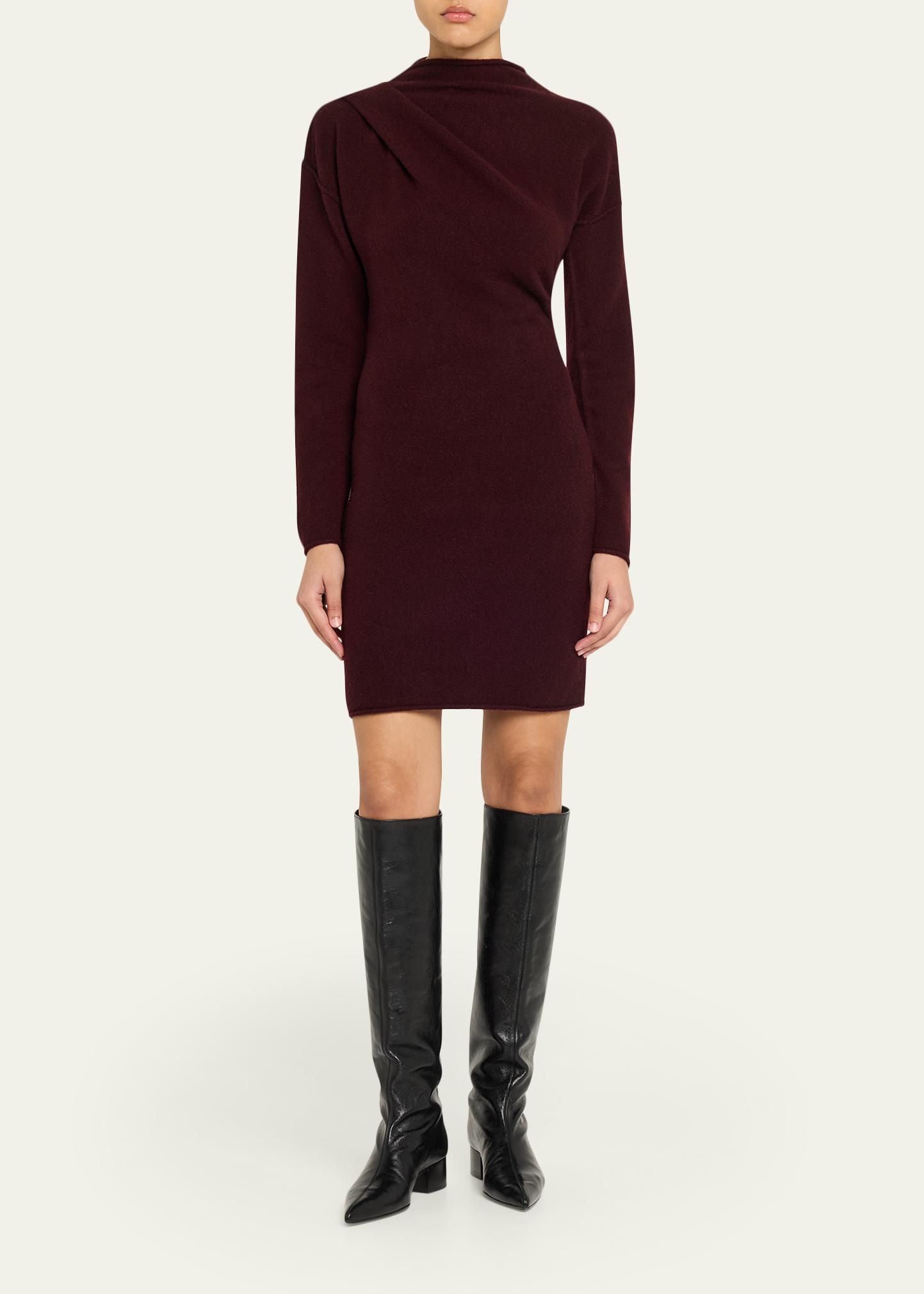 helmut lang gala knit dress Women's Slouchy Sweater - Red - Size M cream tulle mini dress