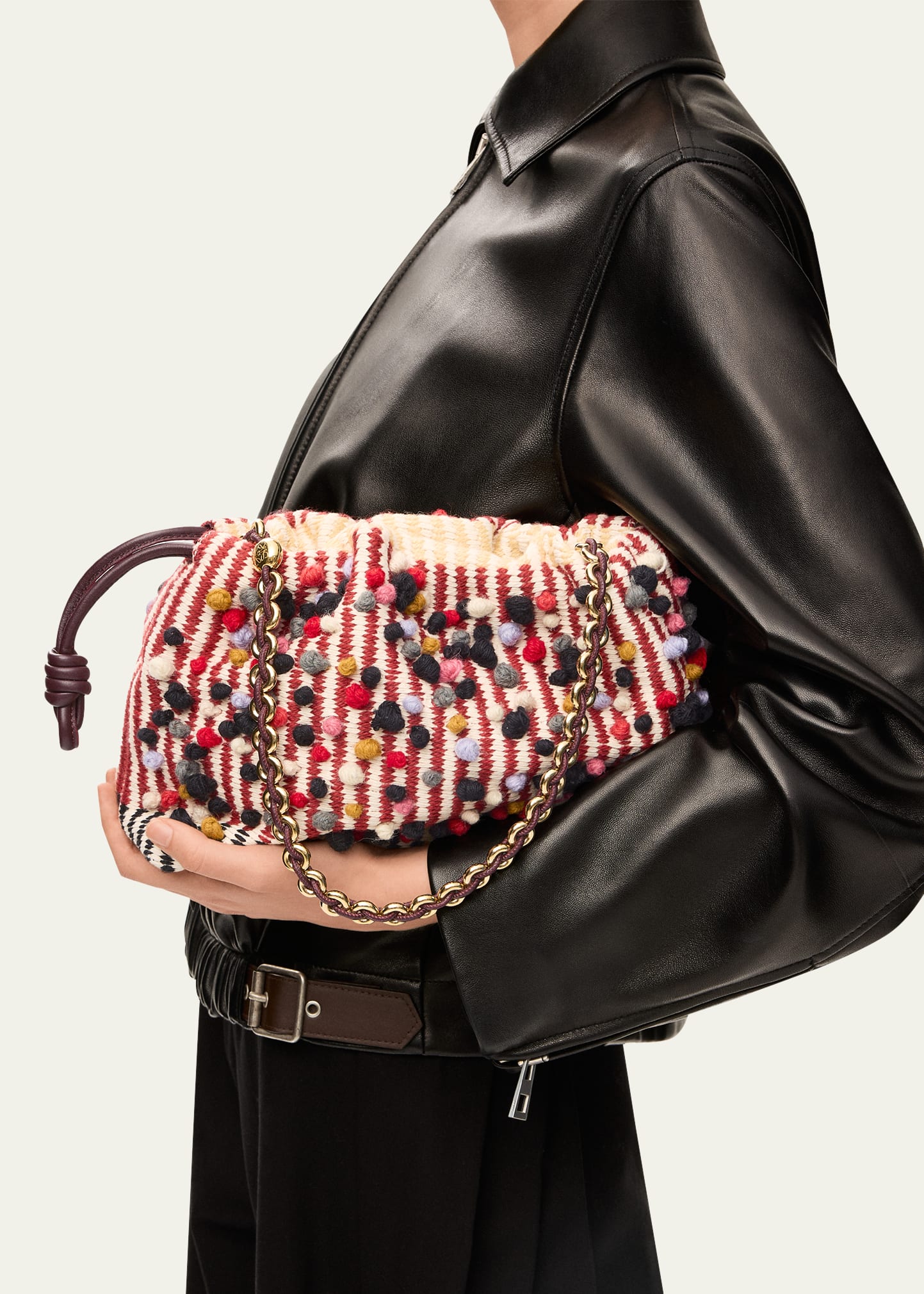 Loewe x Albers Flamenco Medium Crossbody Bag in Cotton Jacquard