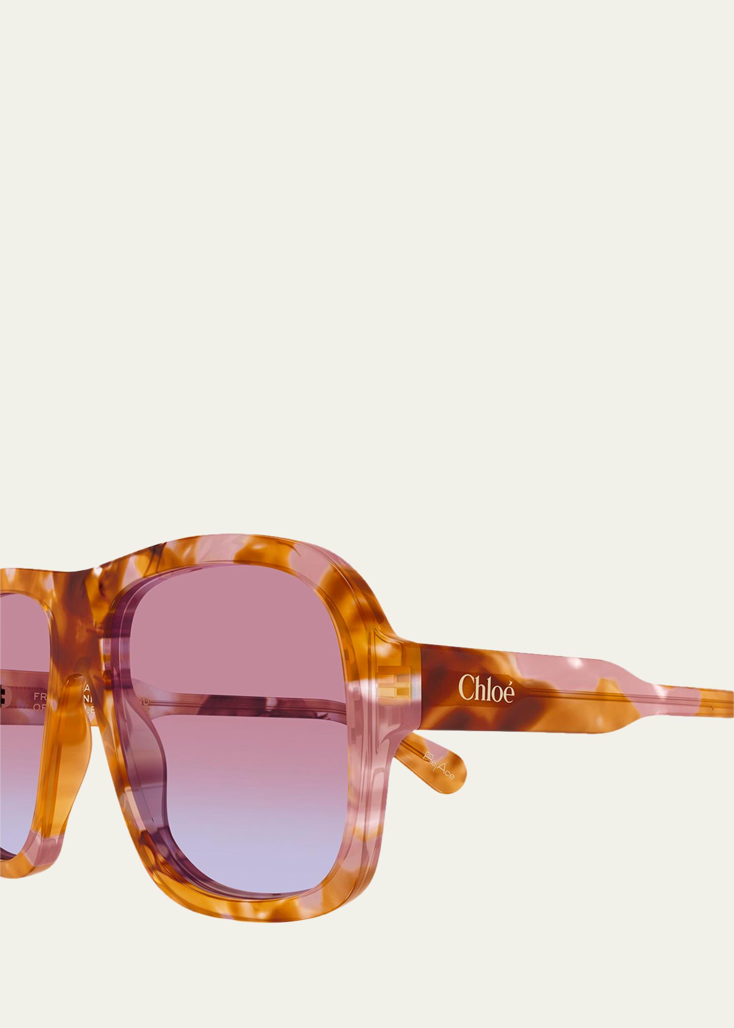 Chloe Gayia 58mm Acetate Semi-Shield Sunglasses - Bergdorf 