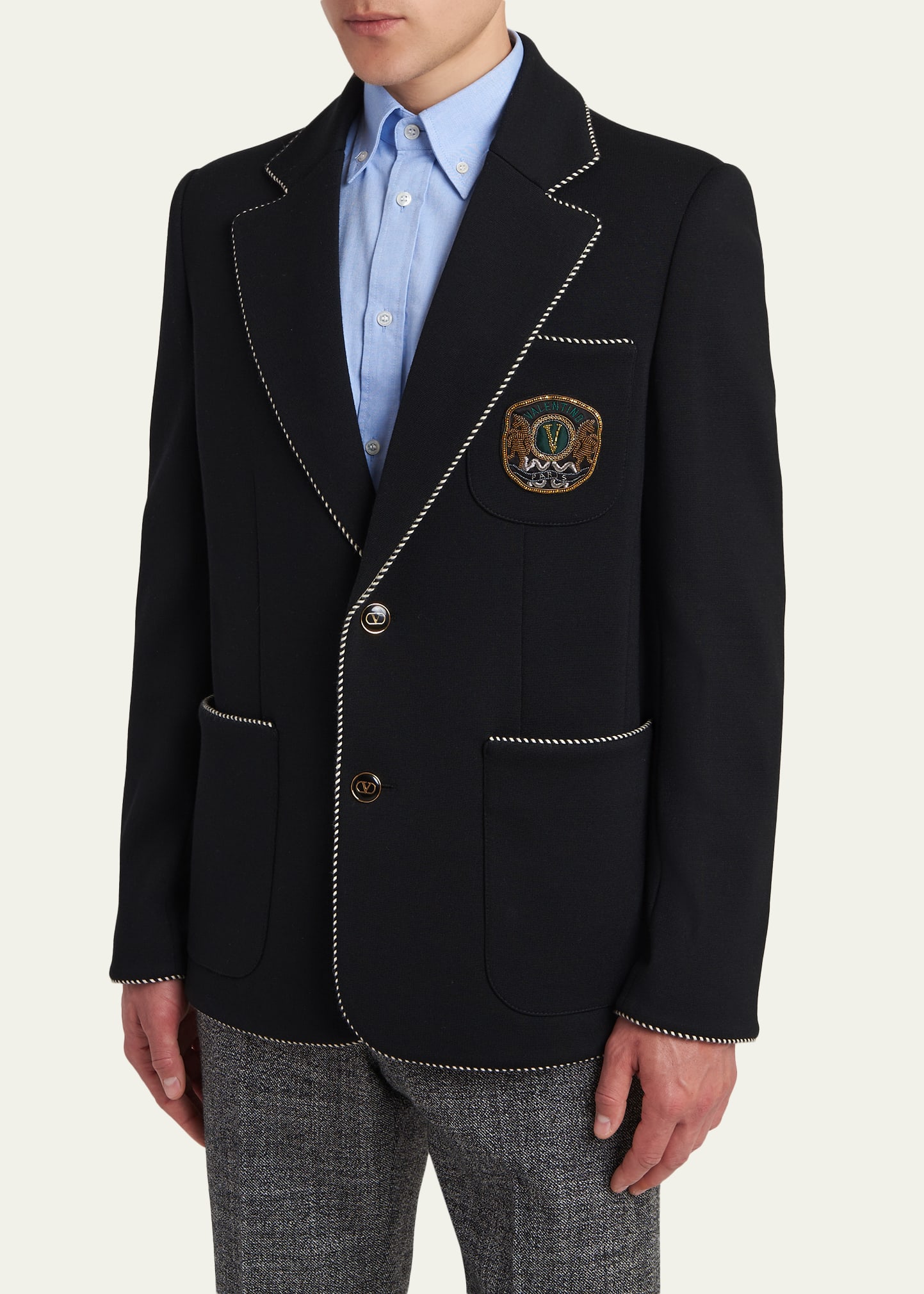 Valentino Garavani Men's Valentino Single Breasted Wool Jacket