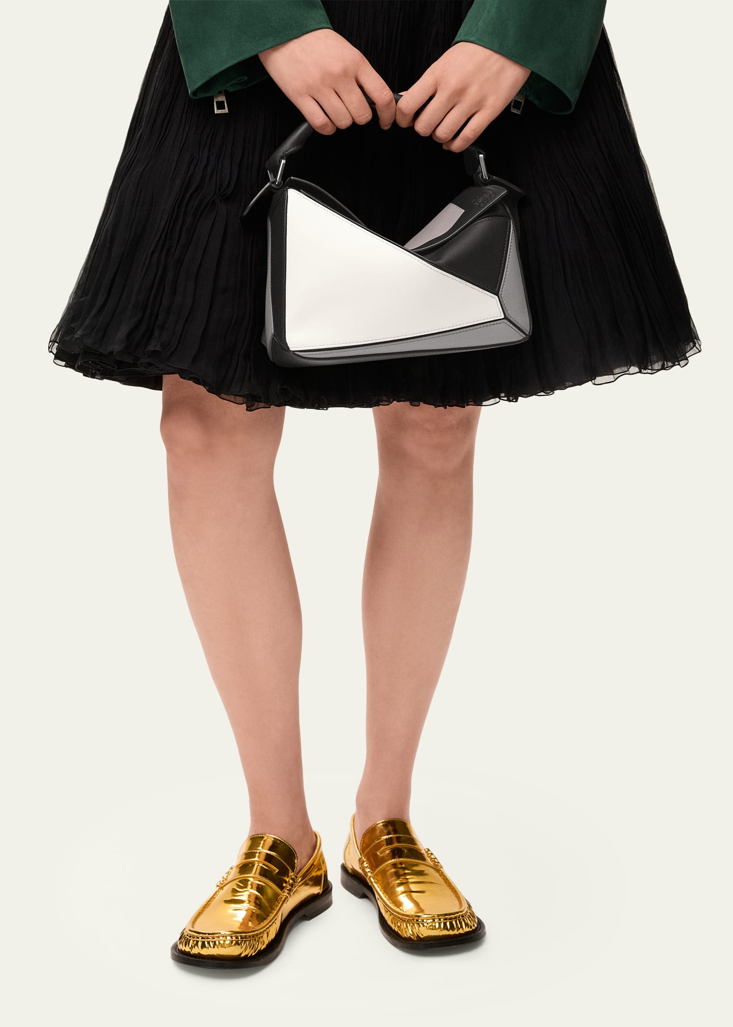 Loewe x Albers Puzzle Square Shoulder Bag in Leather - Bergdorf