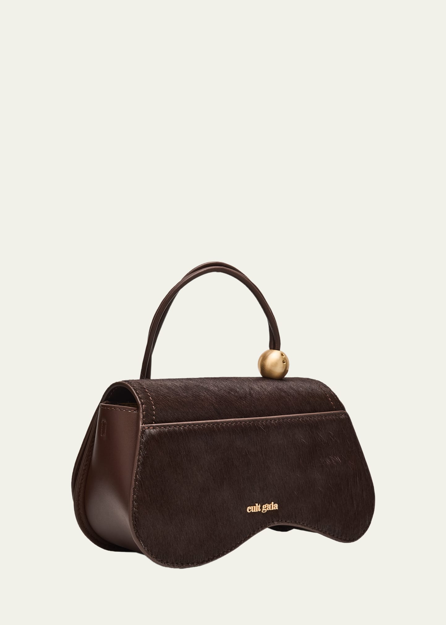 Cult Gaia Kazia Sculptural Calf Hair Top-Handle Bag - Bergdorf Goodman