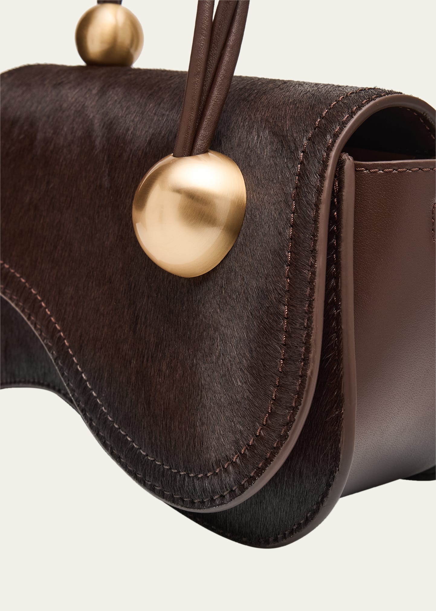 Cult Gaia Kazia Sculptural Calf Hair Top-Handle Bag - Bergdorf Goodman