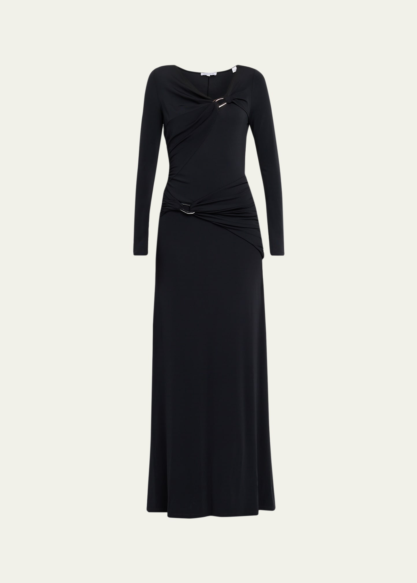 Veronica Beard Viela Long-Sleeve Maxi Dress - Black