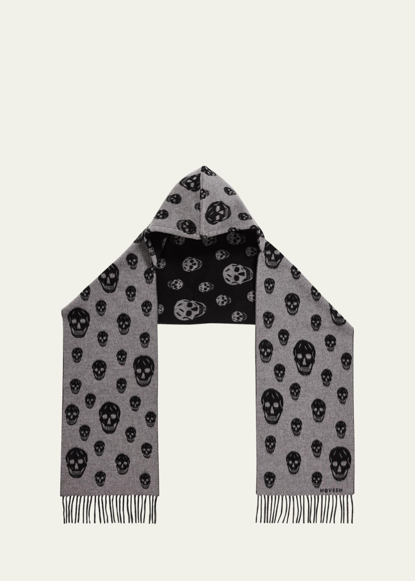 帽子 00s Skull all print l charm scarf Flower Skull Faux Cashmere Long Scarf & Shawl For Women