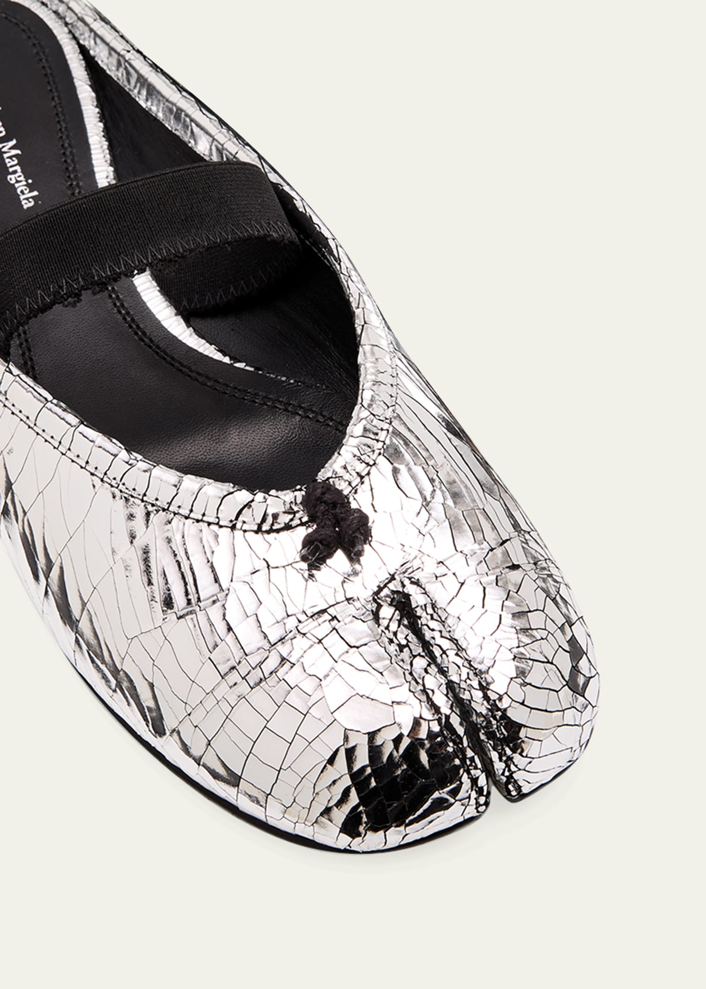 Maison Margiela Tabi Broken Mirror Leather Ballerina Mules