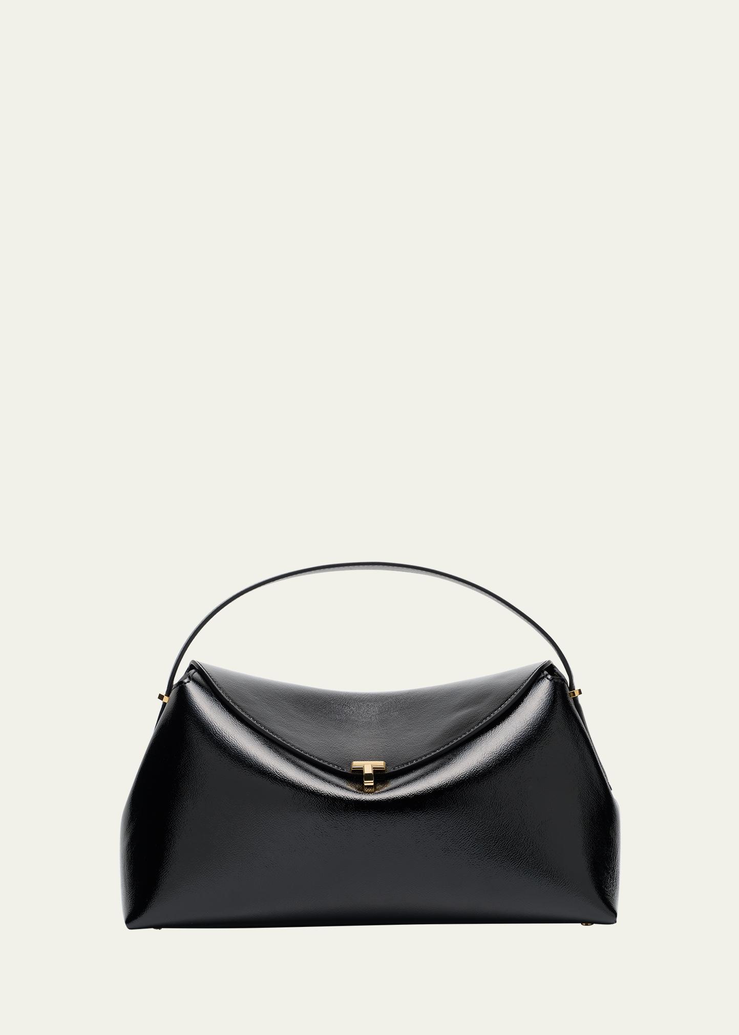 T-Lock Naplack Leather Top-Handle Bag