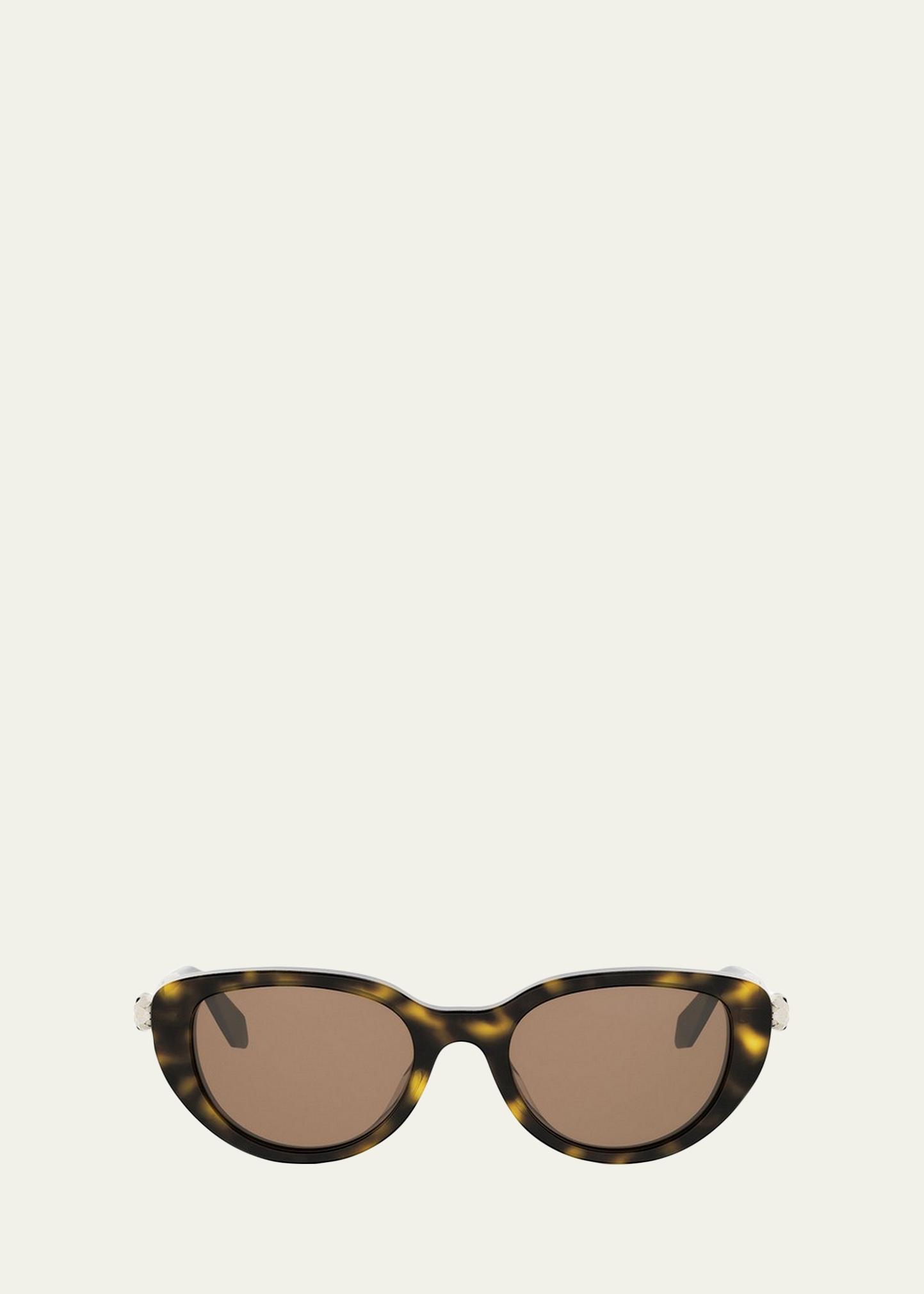BVLGARI Serpenti Forever 50mm Oval Acetate & Metal Sunglasses