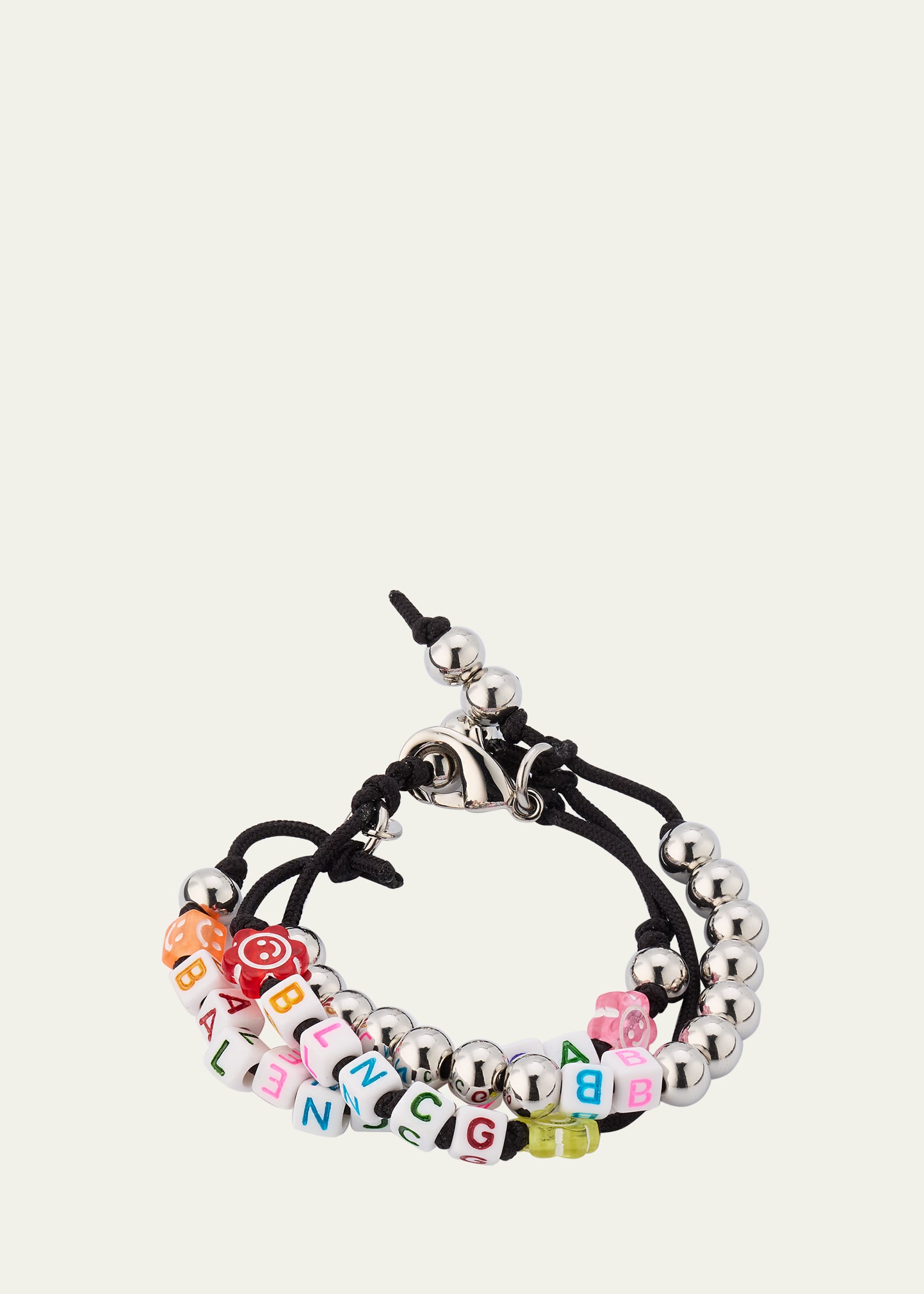 Balenciaga Logo Beaded Keyring Bracelet - Bergdorf Goodman