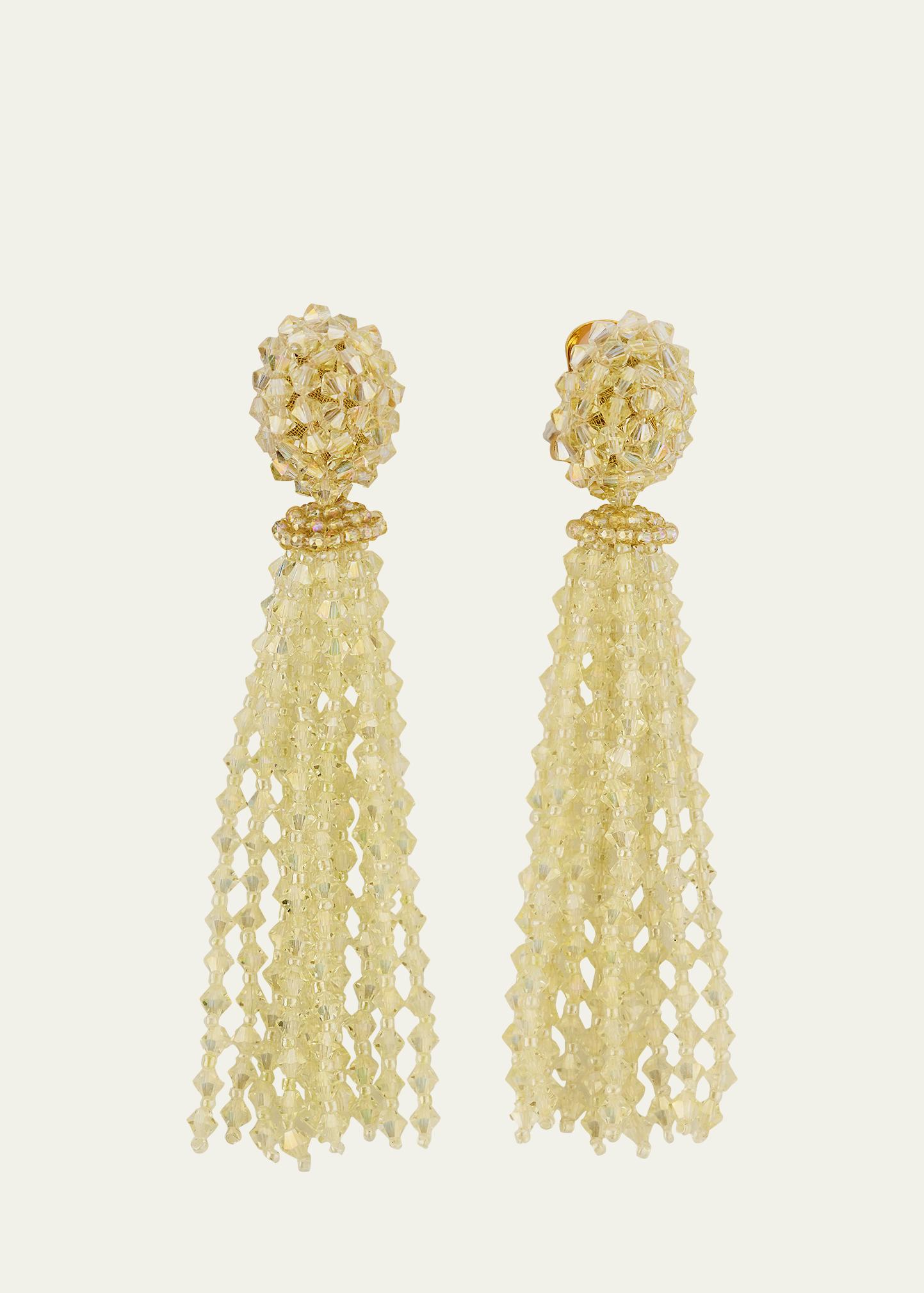 Oscar De La Renta Long Tassel Earrings