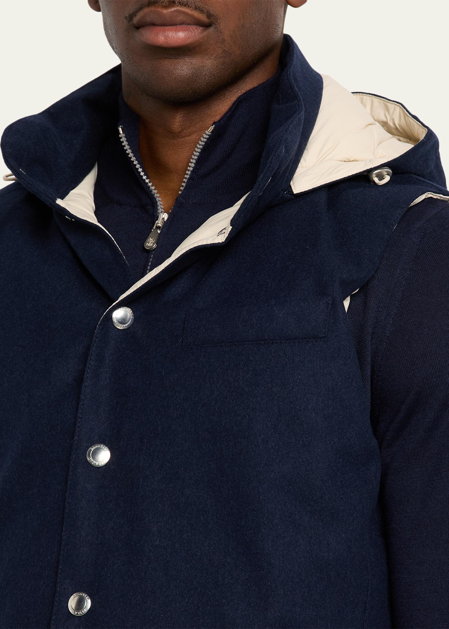 Brunello Cucinelli Men's Wool Flannel Vest - Bergdorf Goodman