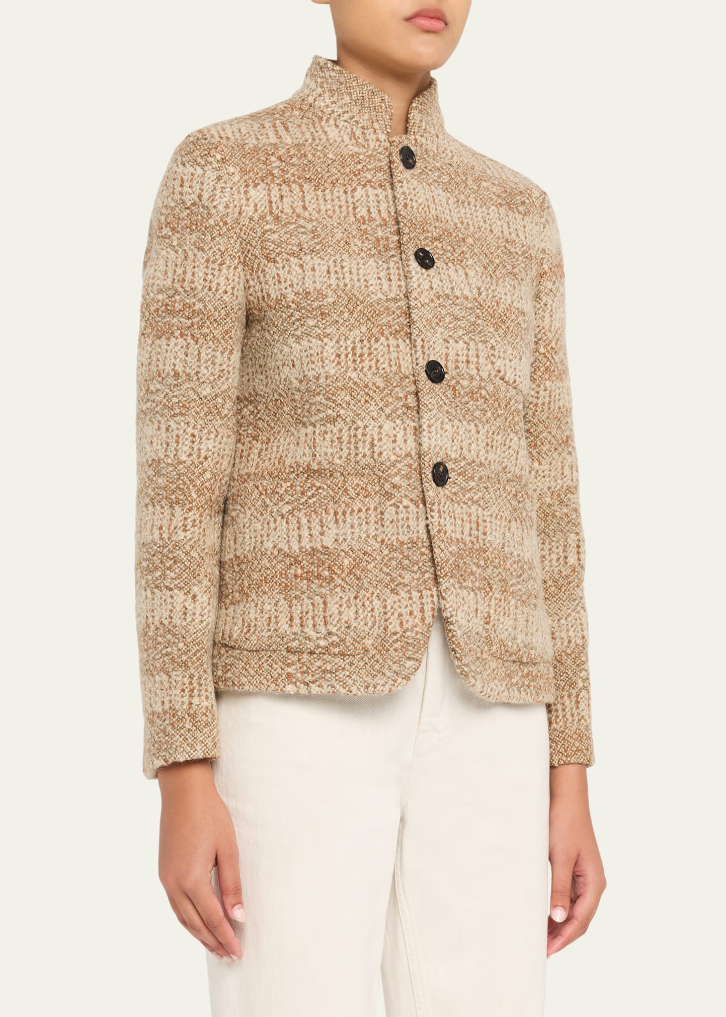 Loro Piana Spagna Wool Mini Single-Breasted Jacket - Bergdorf Goodman