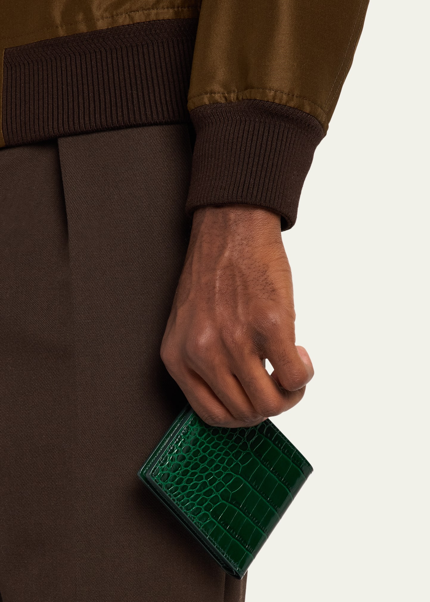 TOM FORD Men's Exotic Line Croc-Effect Bifold Wallet - Bergdorf