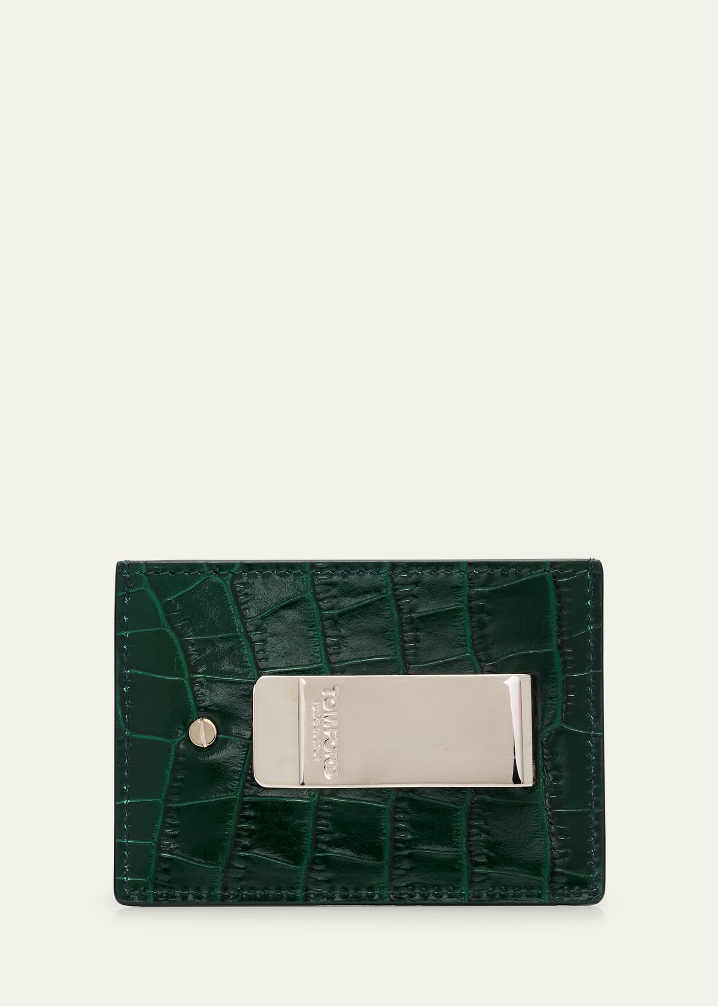 TOM FORD Men's Croc-Effect Money Clip Card Holder - Bergdorf Goodman