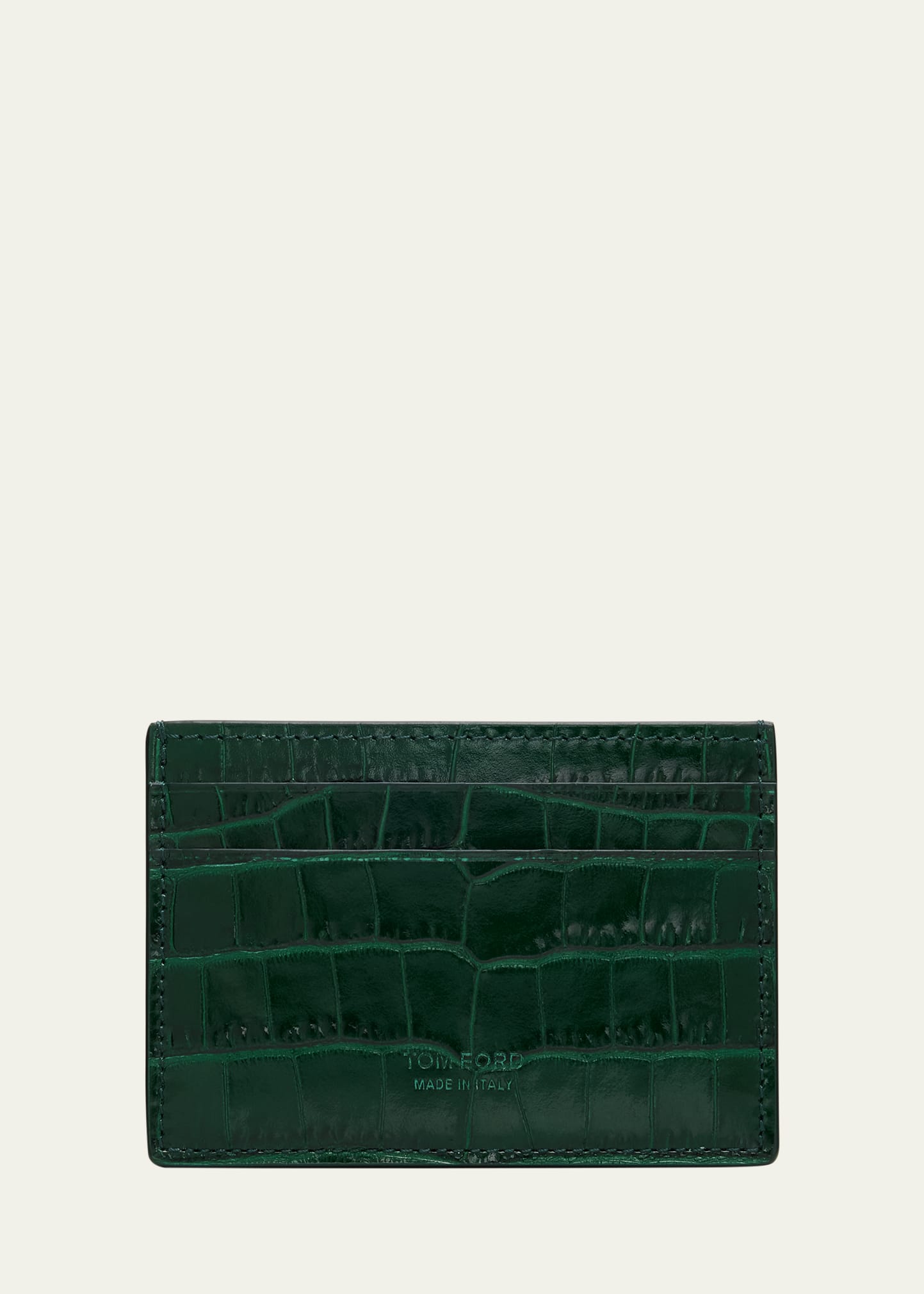 TOM FORD Men's Croc-Effect Money Clip Card Holder - Bergdorf Goodman
