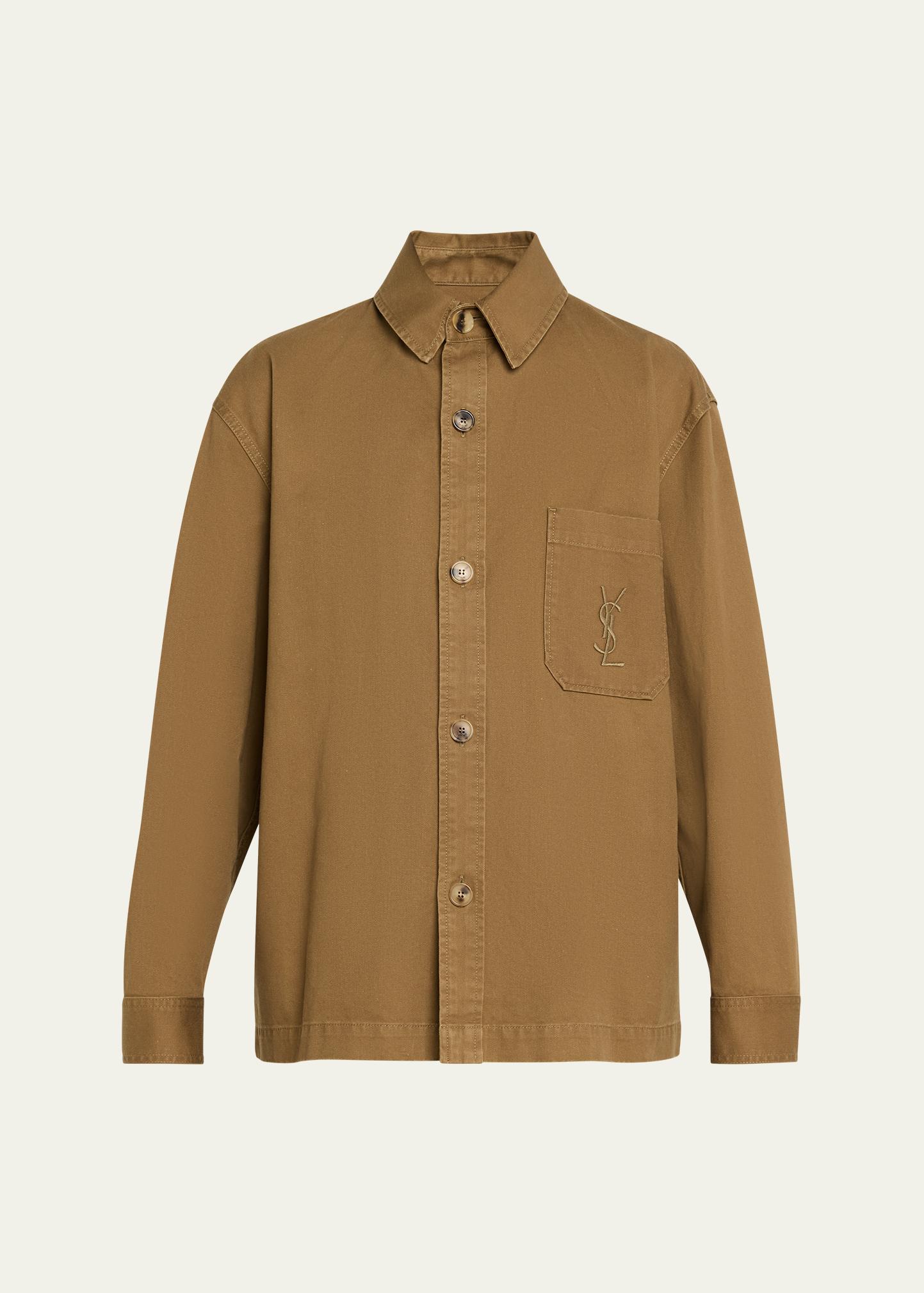 Saint Laurent Bellechasse YSL Pocket Overshirt - Bergdorf Goodman