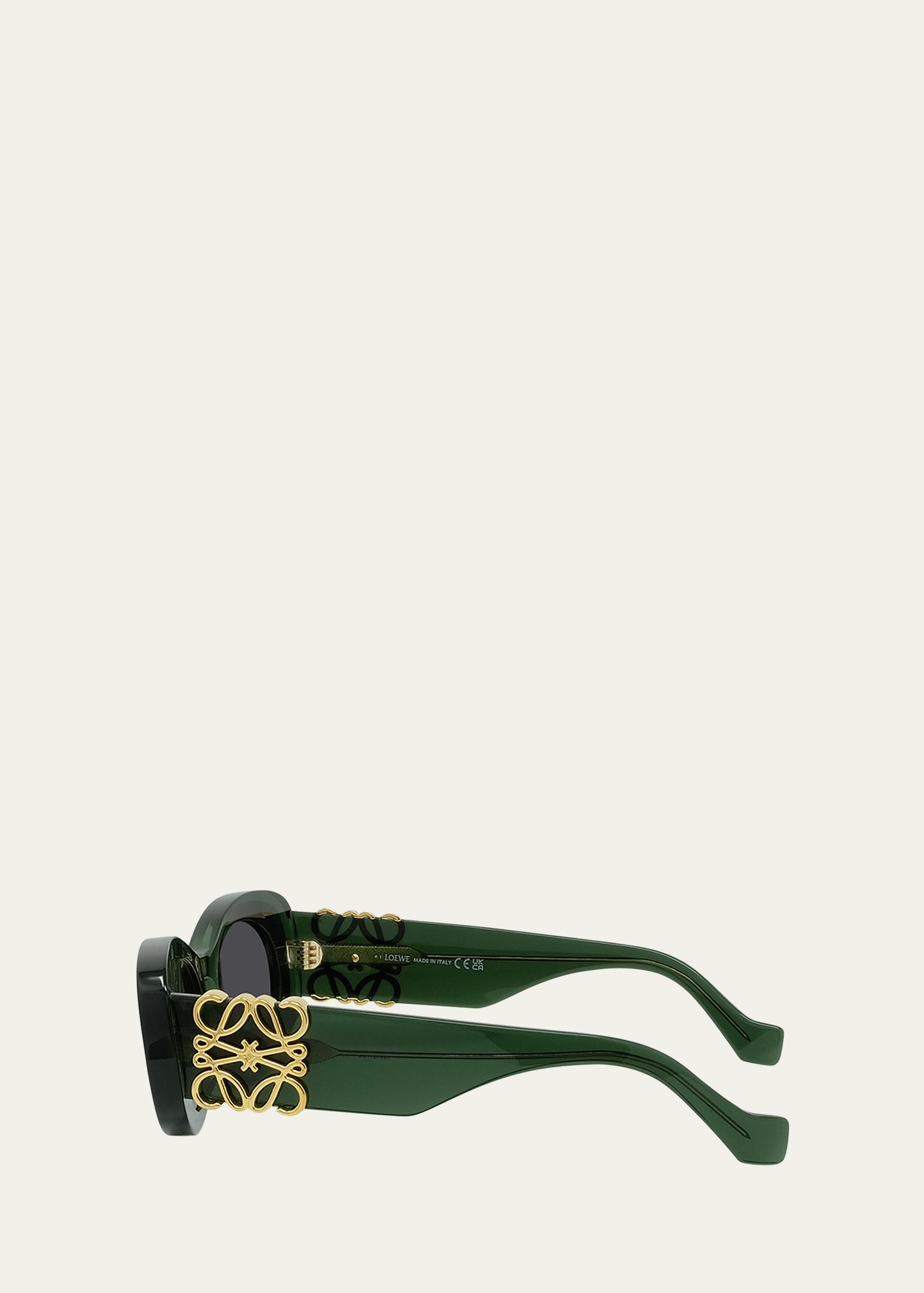LOEWE Anagram 49mm Oval Sunglasses - Bergdorf Goodman
