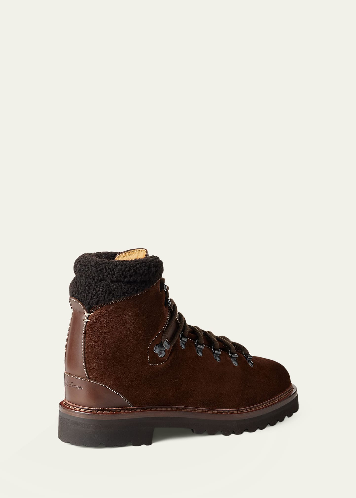 Ralph Lauren Purple Label Men's Cortina Suede Shearling-Collar