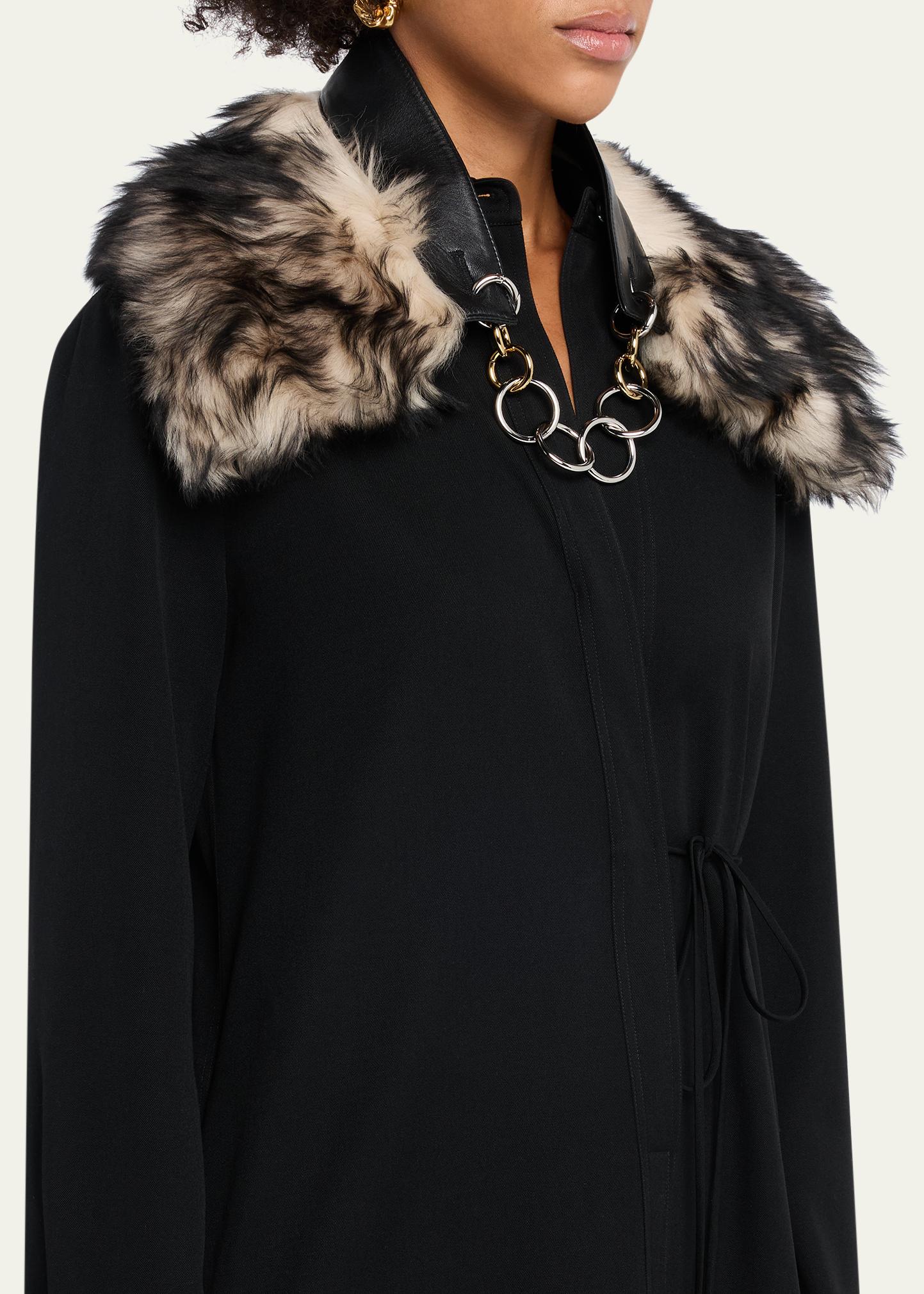 Jil Sander Lamb Shearling Chain-Link Collar - Bergdorf Goodman