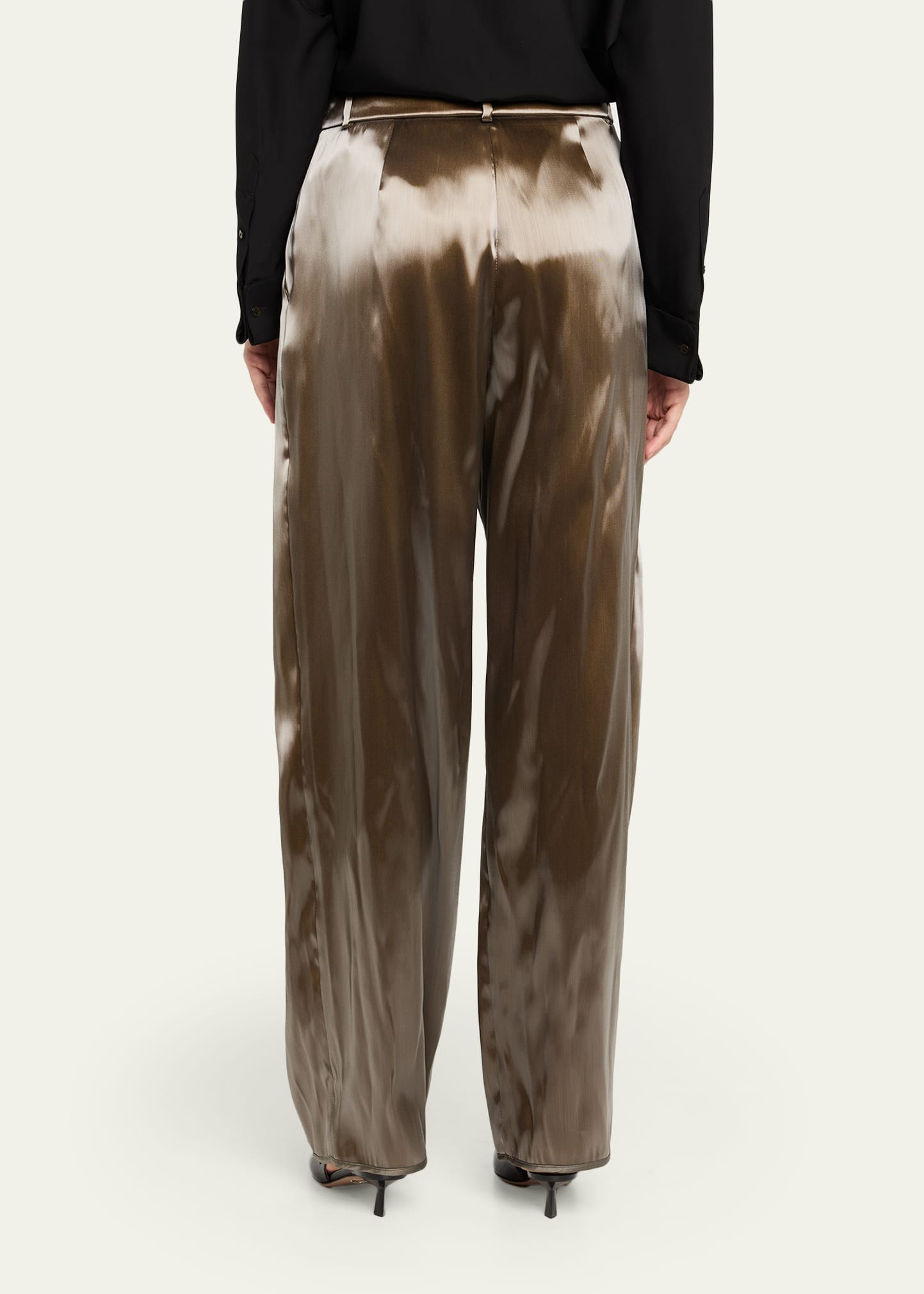 Giorgio Armani Liquid Silk Trousers - Bergdorf Goodman