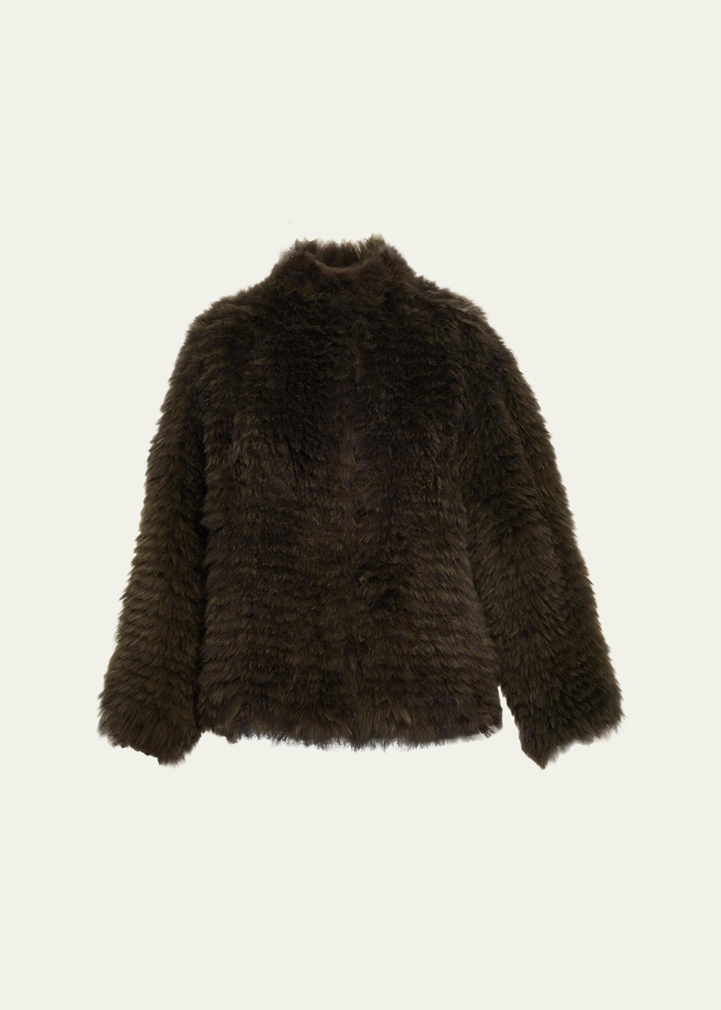 Giorgio Armani Horizontal Goat Shearling Coat - Bergdorf Goodman