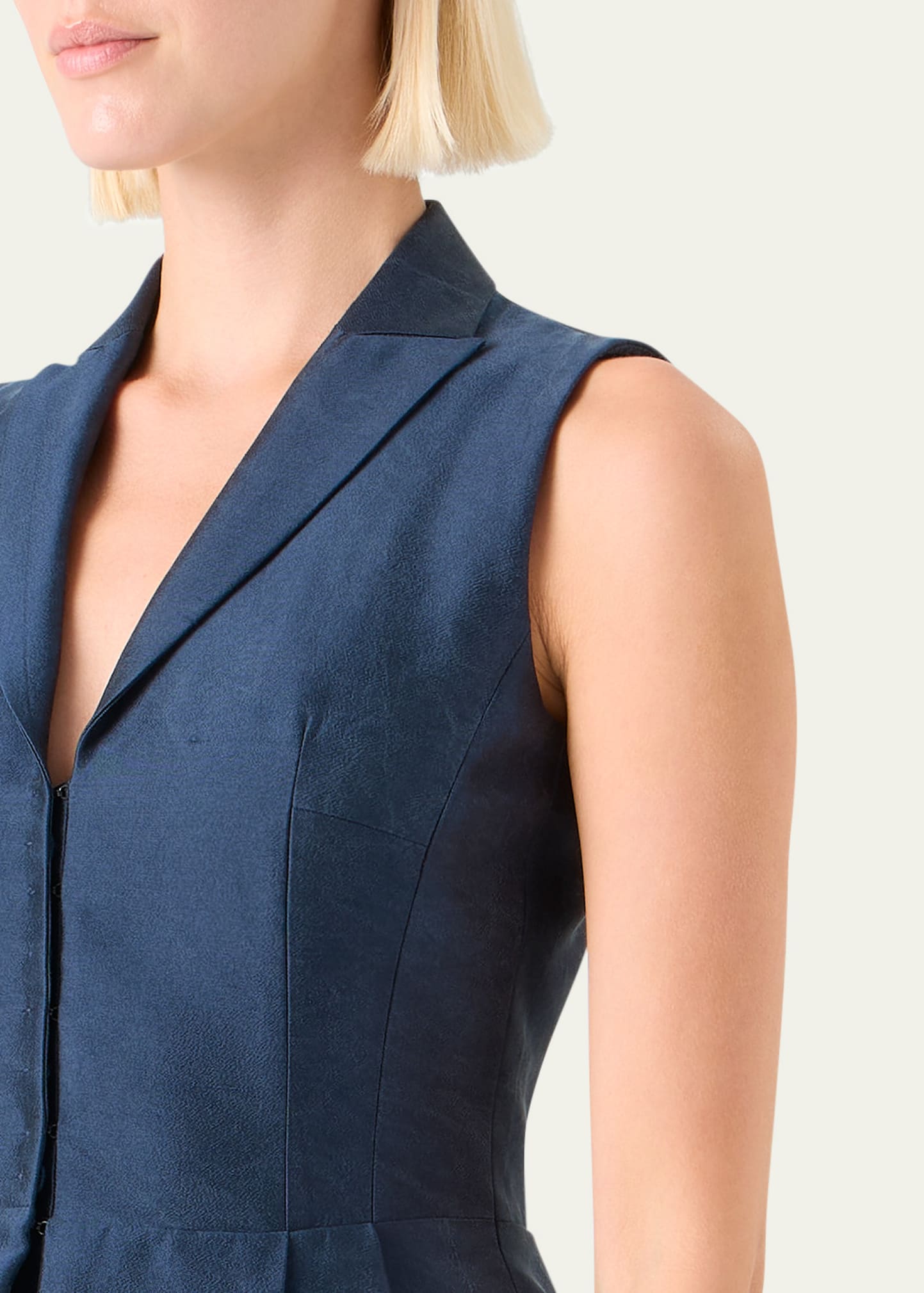 Akris Sleeveless Silk Shantung Trench Dress - Bergdorf Goodman