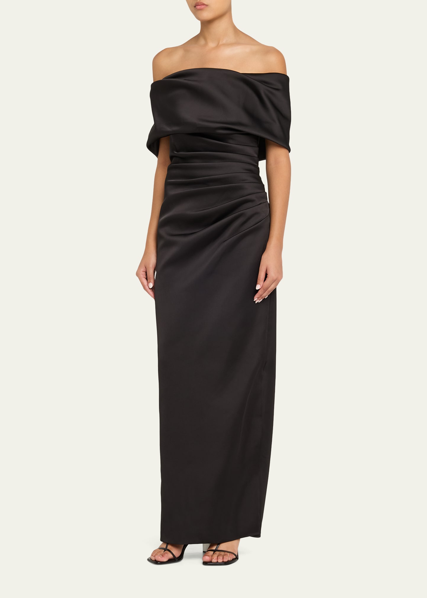 valencia formal off the shoulder wrap dress SIMKHAI Women's Valencia Off-The-Shoulder Column Gown - Black
