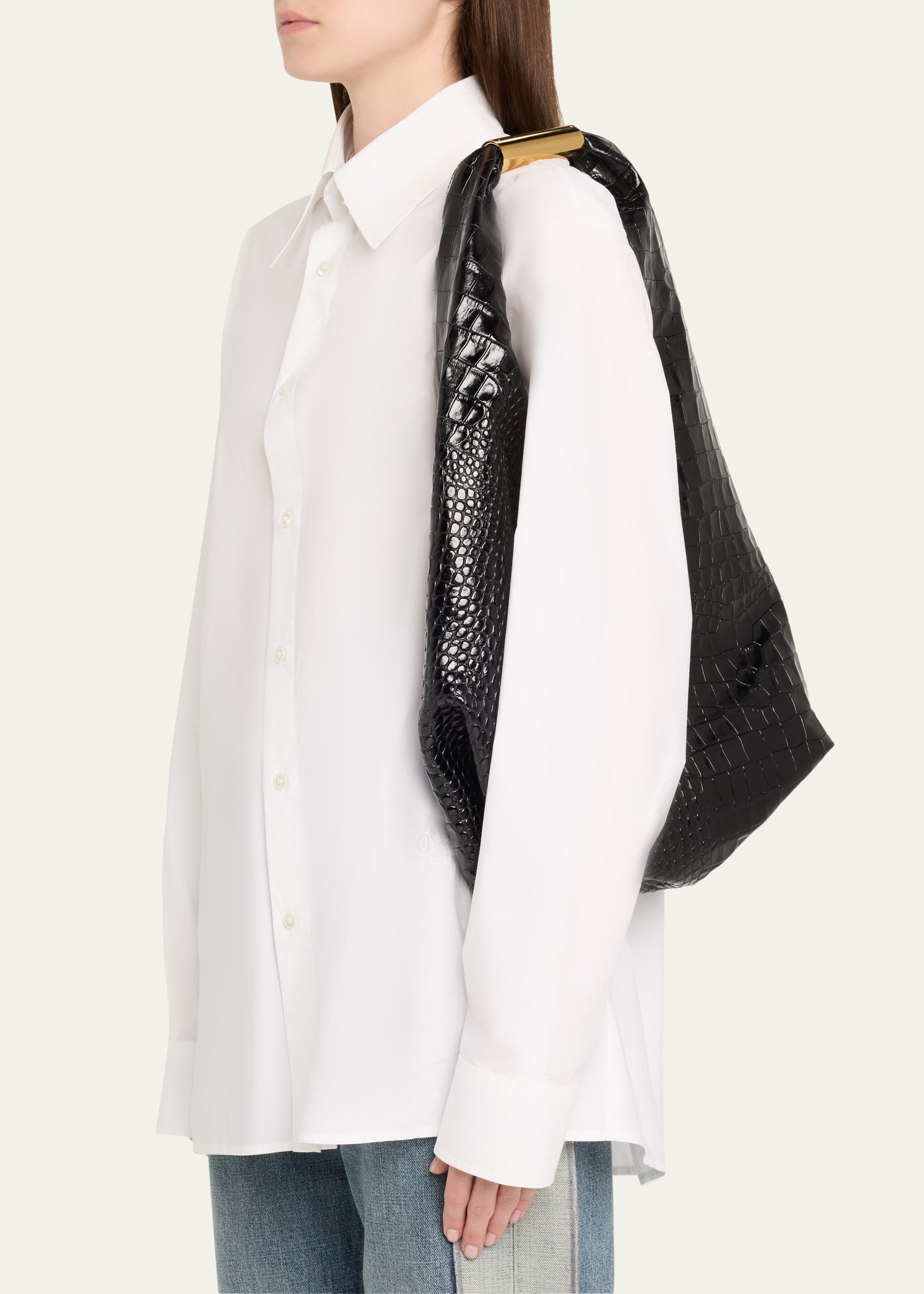 Maison Margiela Japanese Croc-Embossed Leather Tote Bag - Bergdorf