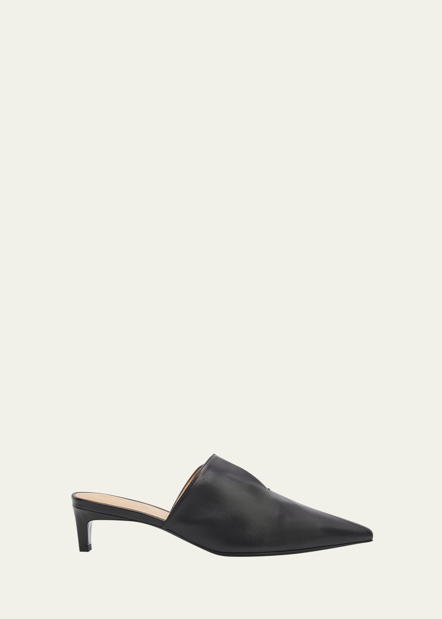 Tod's 40mm Nappa Leather Kitten-Heel Mules - Bergdorf Goodman