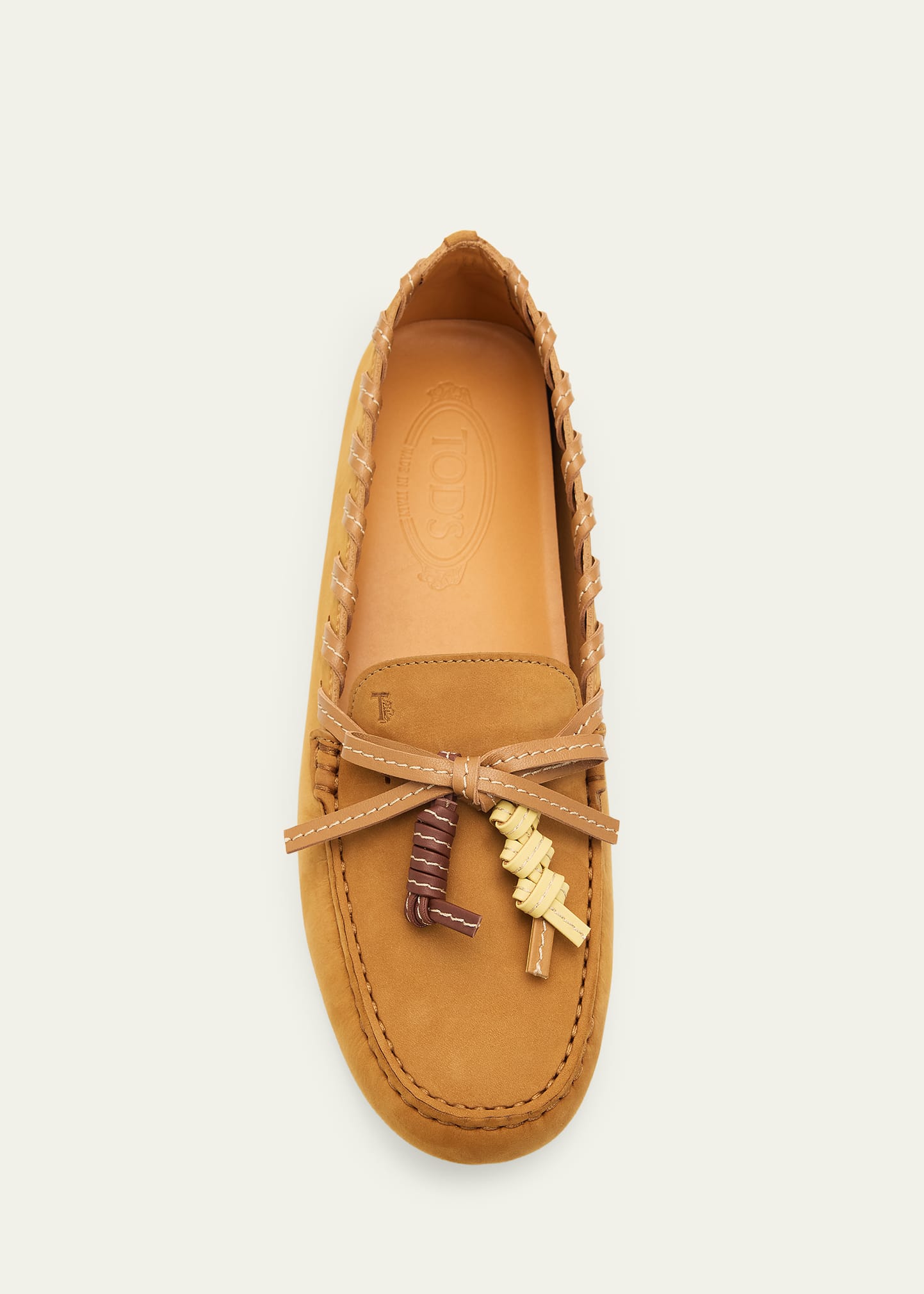 Tod's Gommino Whipstitch Suede Driver Loafers - Bergdorf Goodman