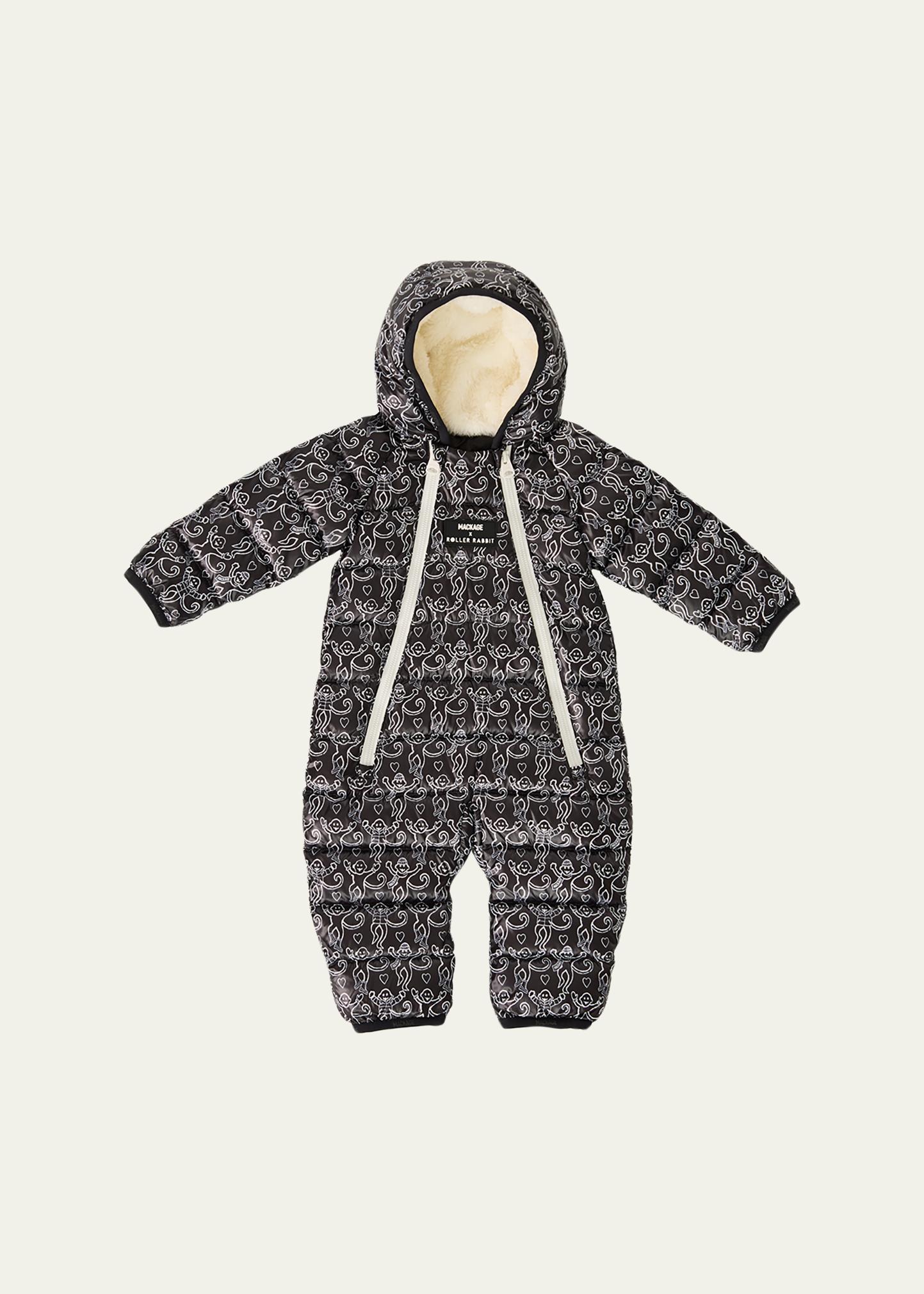 Mackage x Roller Rabbit Kid's Bambi Channel Quilt Down Snowsuit, Size 6M-24M