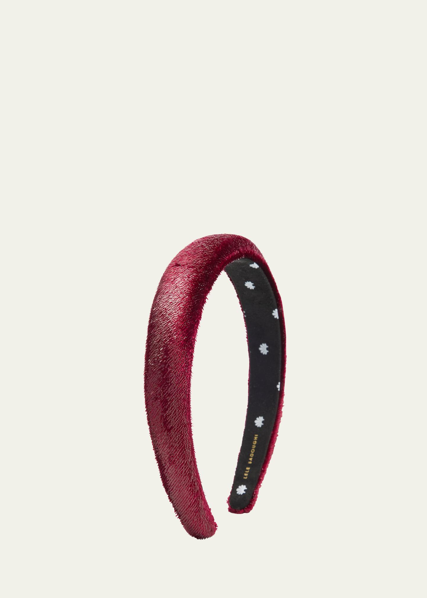 LELE SADOUGUI Kelly Ruched Tweed Headband - Ladybug Red Lele Sadoughi, queen of the modern headband, has rodeo  main image 4