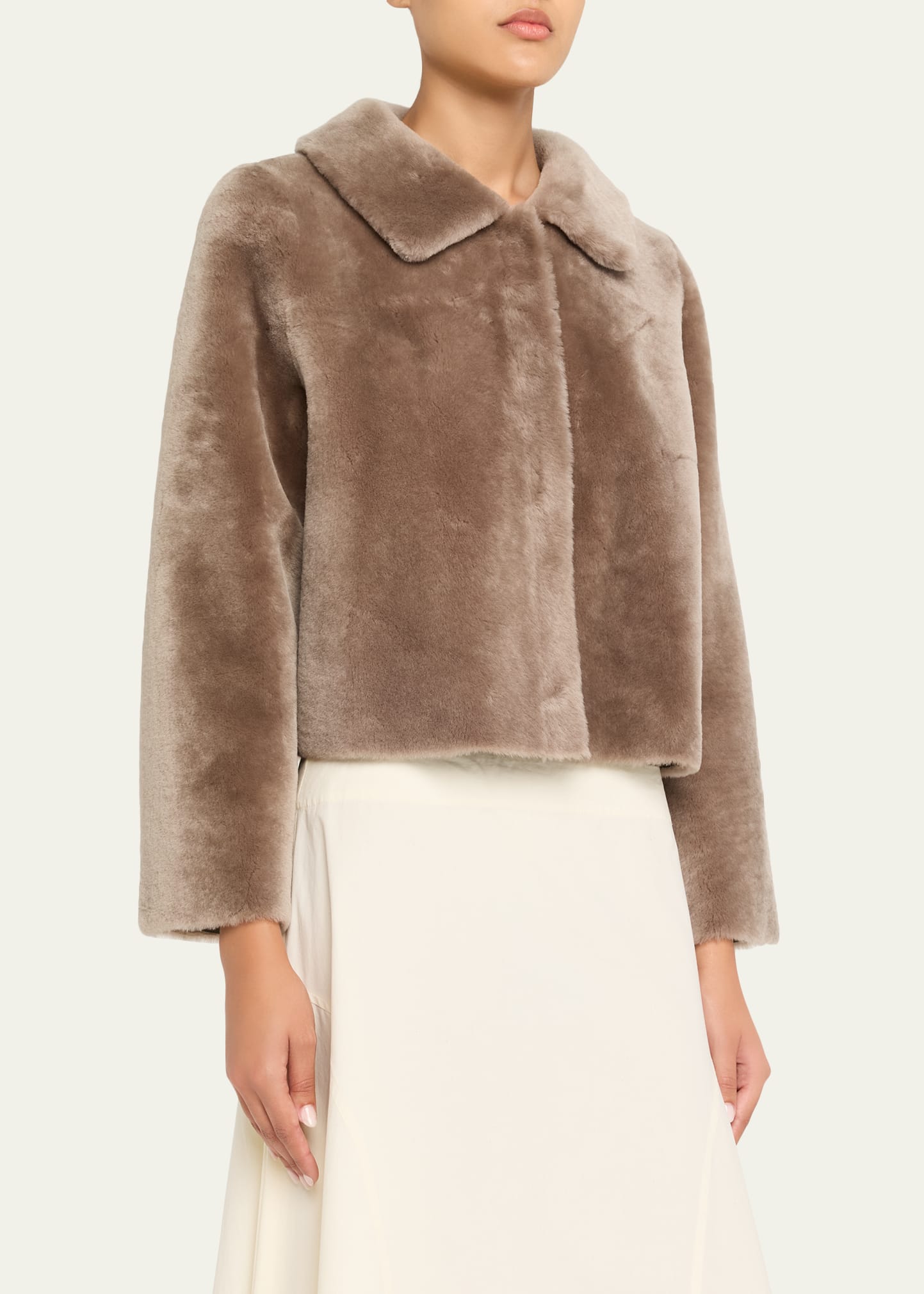 Fleurette Odette Reversible Cropped Shearling Jacket - Bergdorf