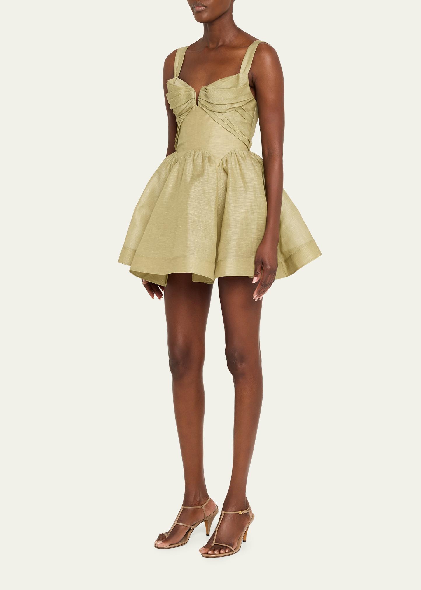 zimmermann golden plisse mini dress Rebellion Drape colour2026se