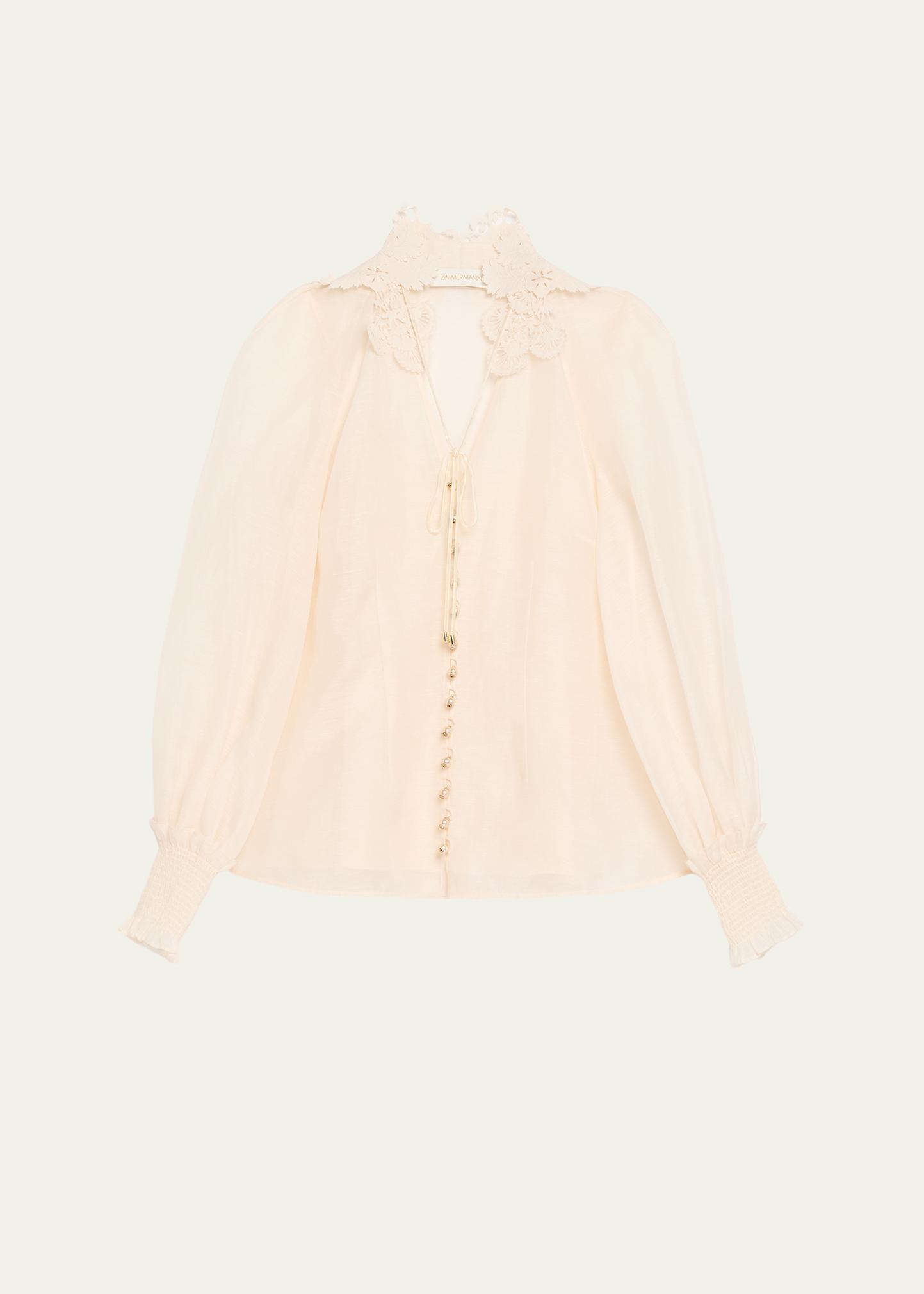 Zimmermann Rebellion Collared Blouse - Bergdorf Goodman