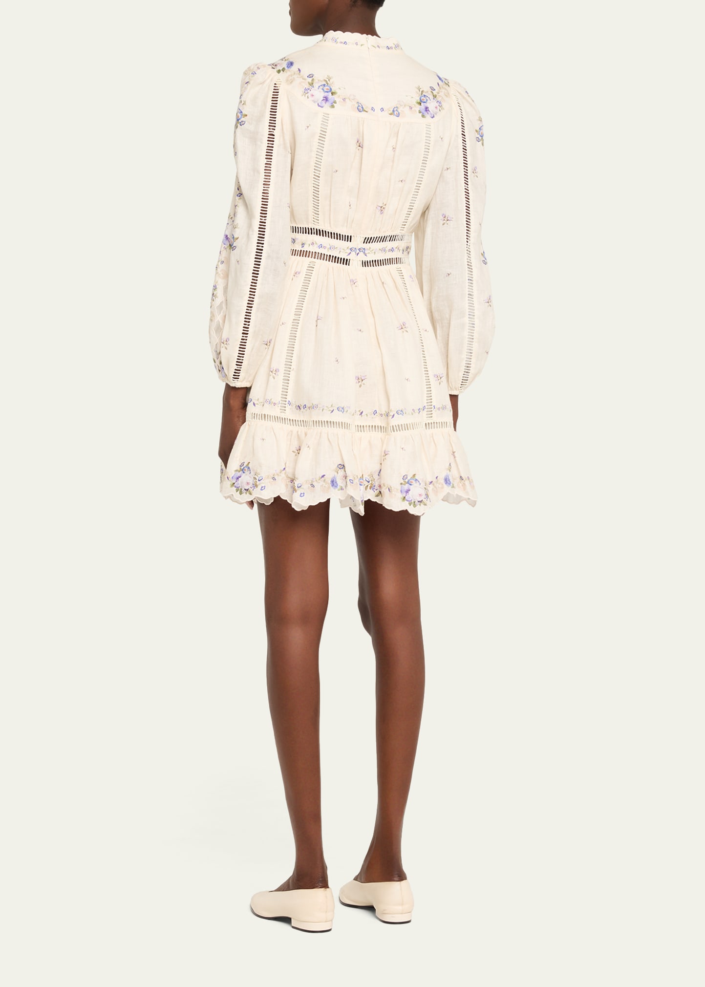 Zimmermann-Patience Linen Mini Dress-Dresses