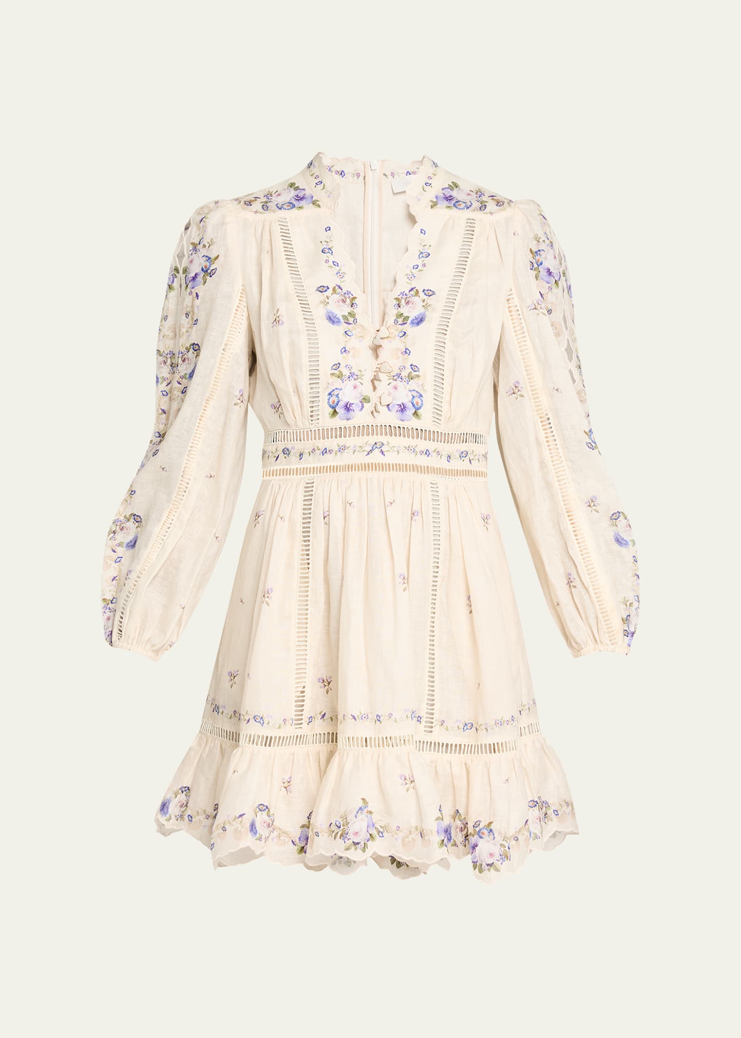 Zimmermann-Patience Linen Mini Dress-Dresses