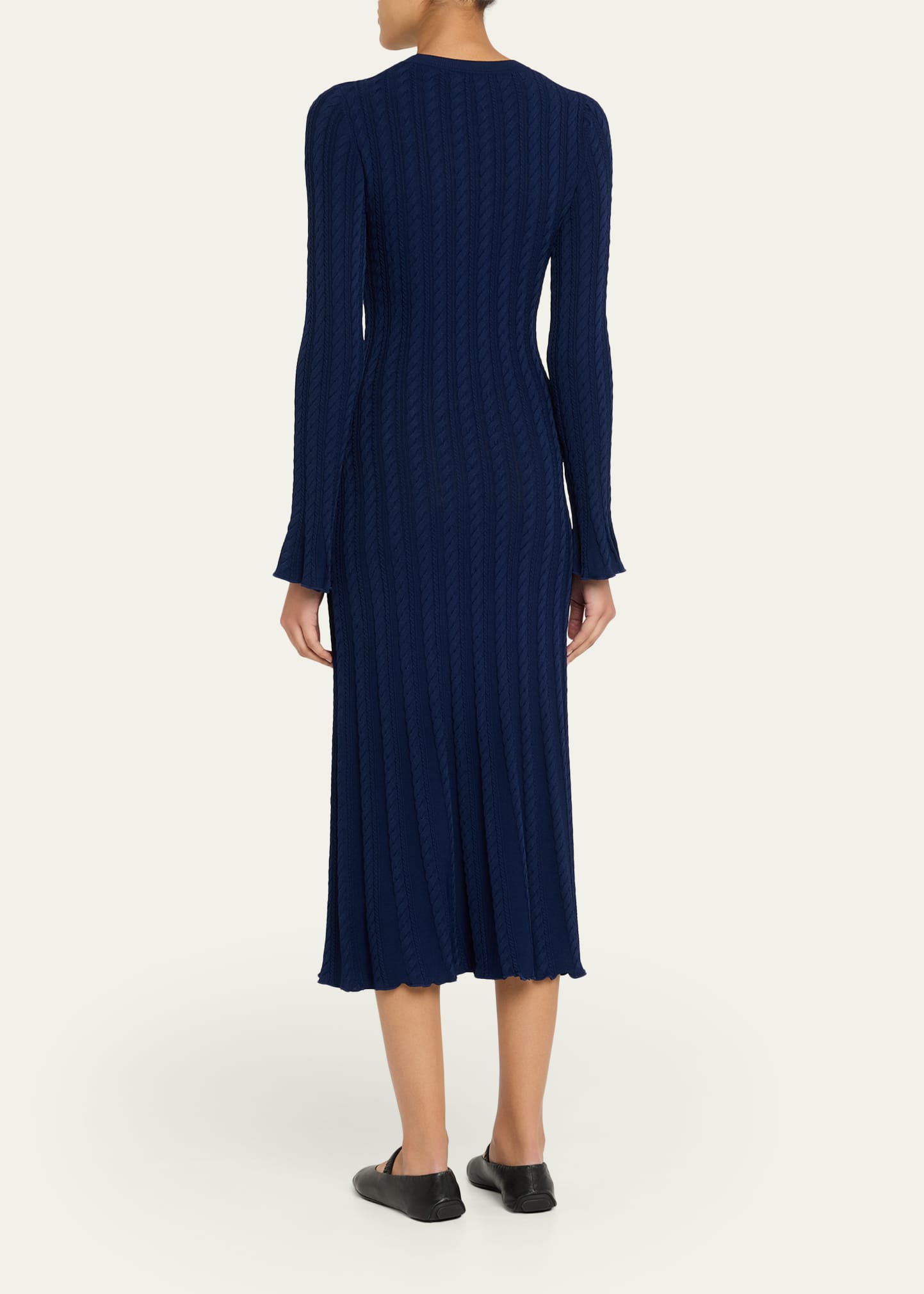 ALICE + OLIVIA Rhea Cable-Knit Midi Dress - Bergdorf Goodman