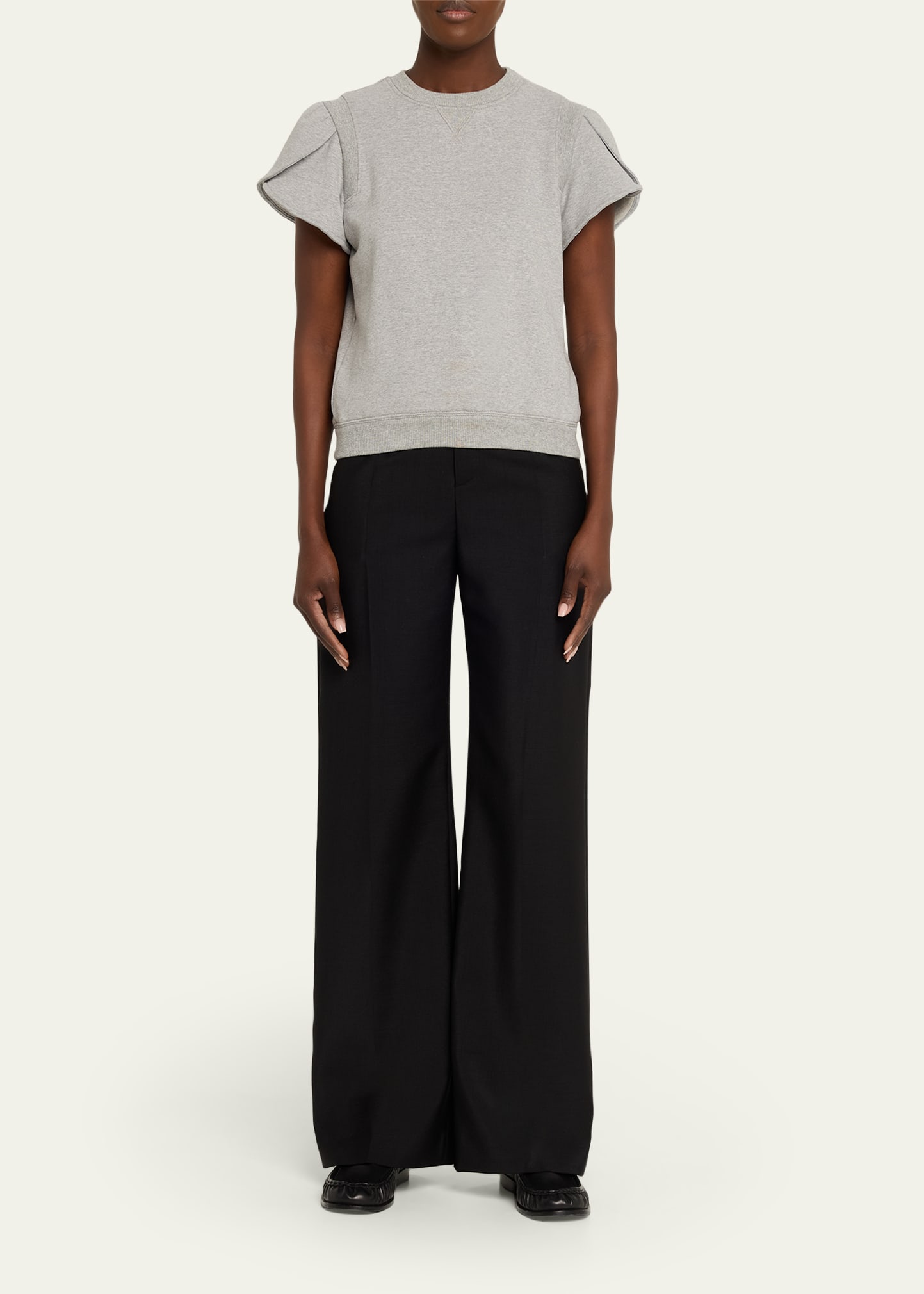 3.1 Phillip Lim French Terry Tulip-Sleeve Sweatshirt - Bergdorf