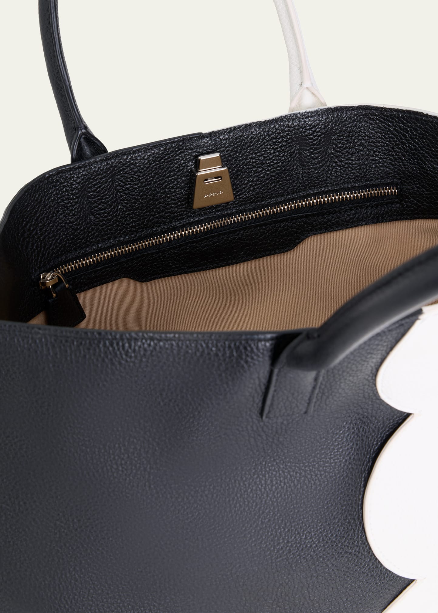 Akris AI Small Scalloped Colorblock Top-Handle Bag - Bergdorf Goodman
