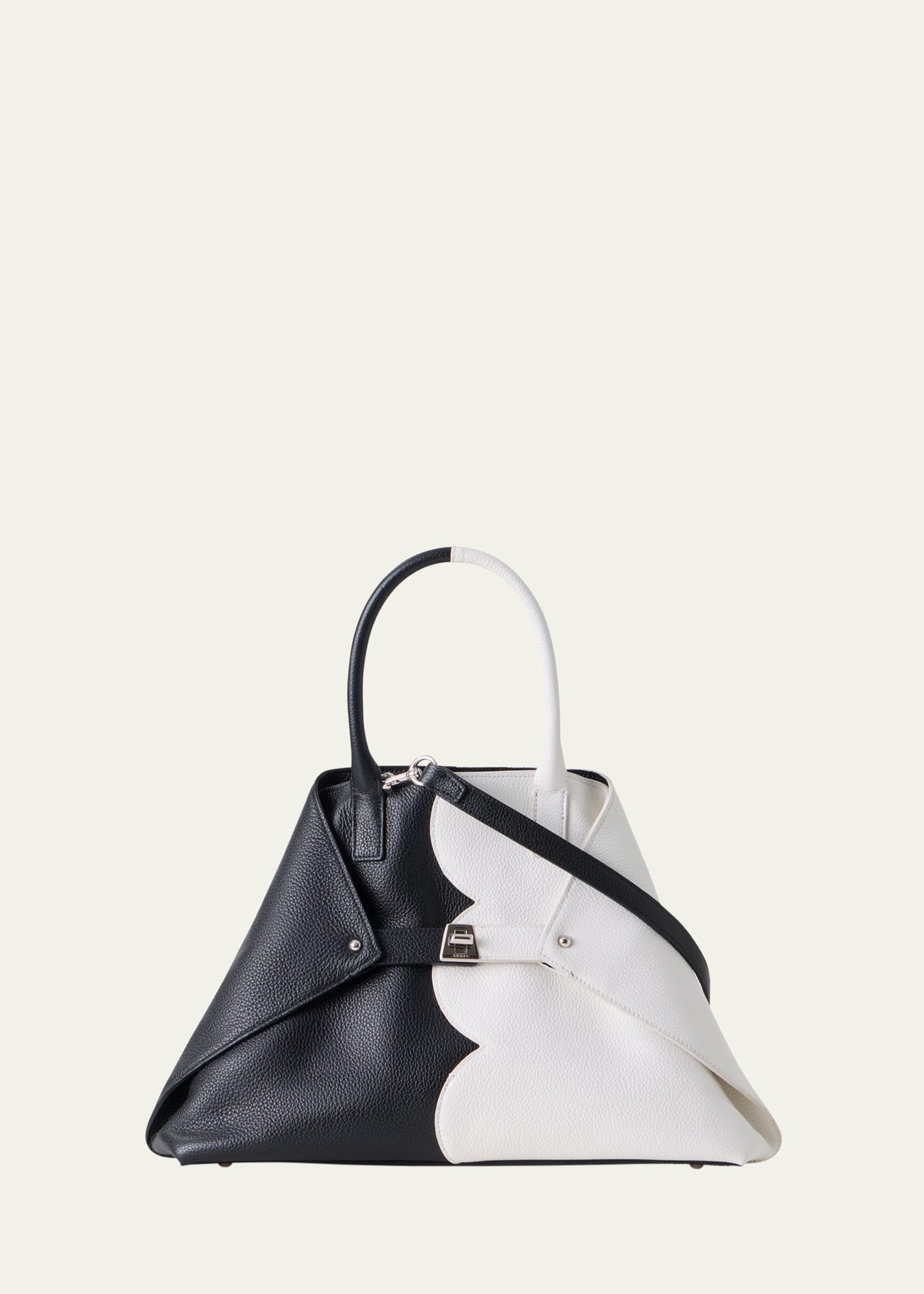 Akris AI Small Scalloped Colorblock Top-Handle Bag - Bergdorf Goodman