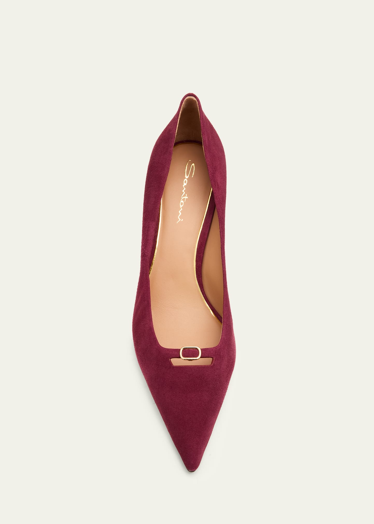 状態良好 Santoni サントーニ シングルモンク 43サイズ9 約28cm Santoni 55mm Suede Buckle Mid-Heel Pumps - Bergdorf Goodman